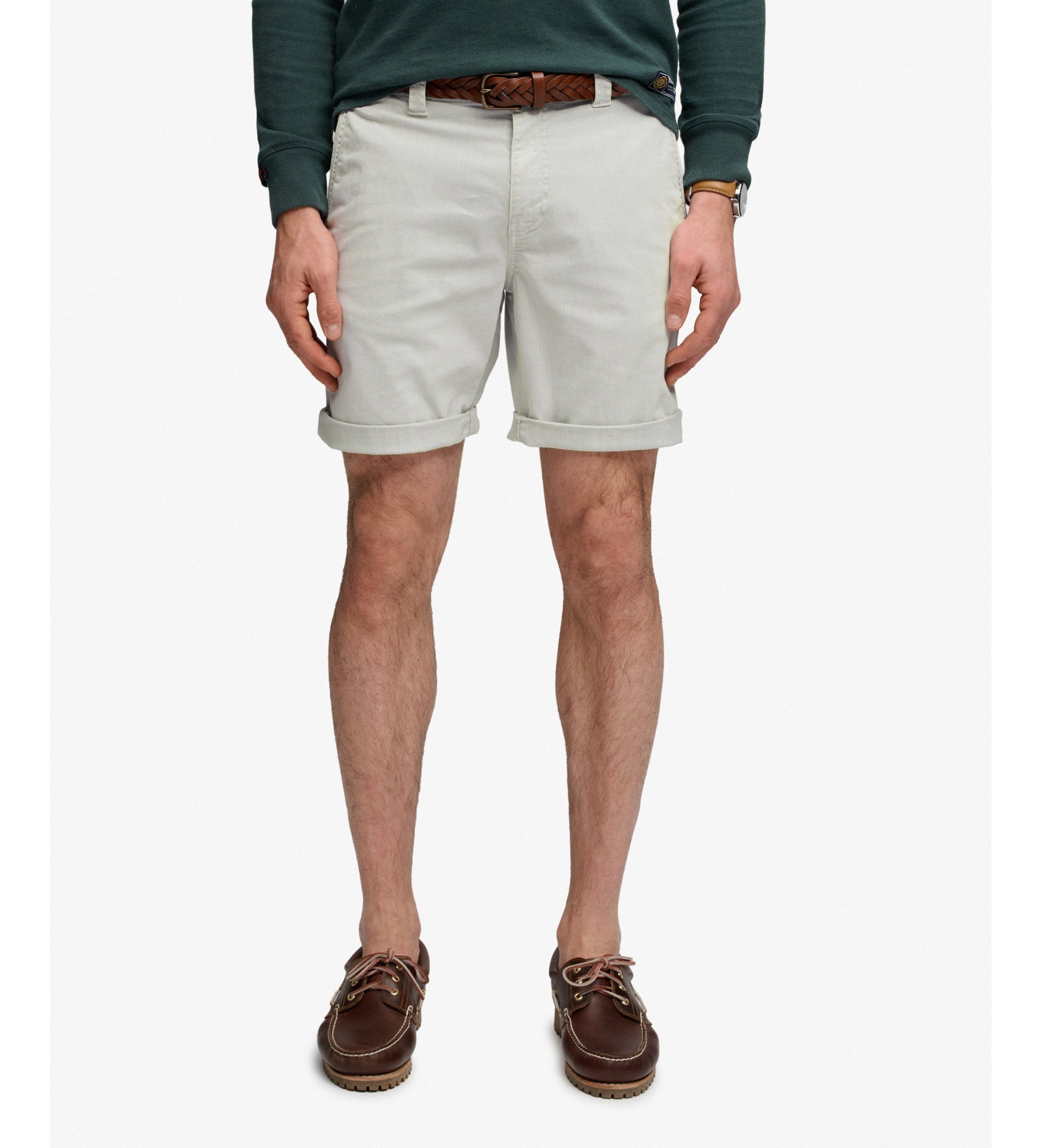 Superdry für Herren. M7110497A Utility Chino Shorts grau (32), Lässig, Baumwolle