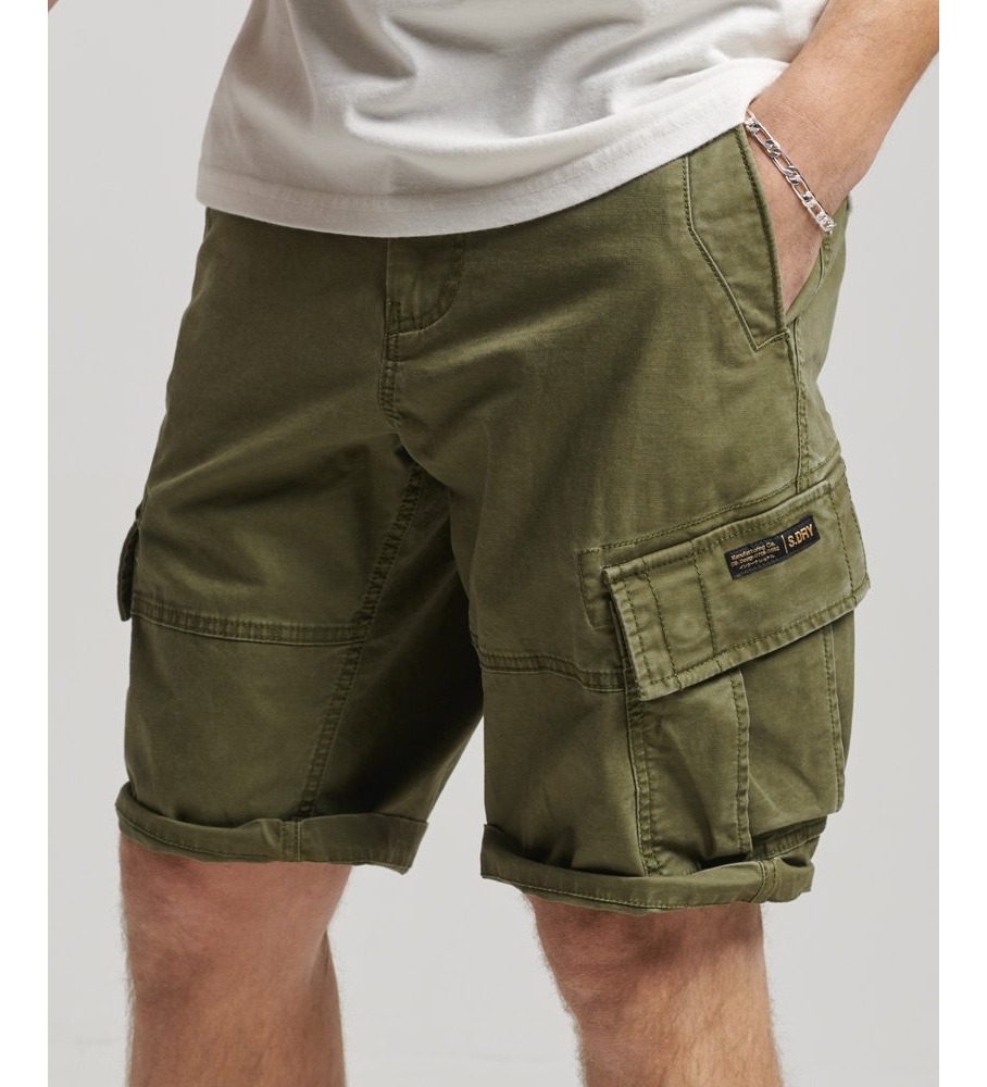 Superdry für Herren. M7110300A Cargo-Shorts aus Bio-Baumwolle Core grün (30), Lässig, Nachhaltig