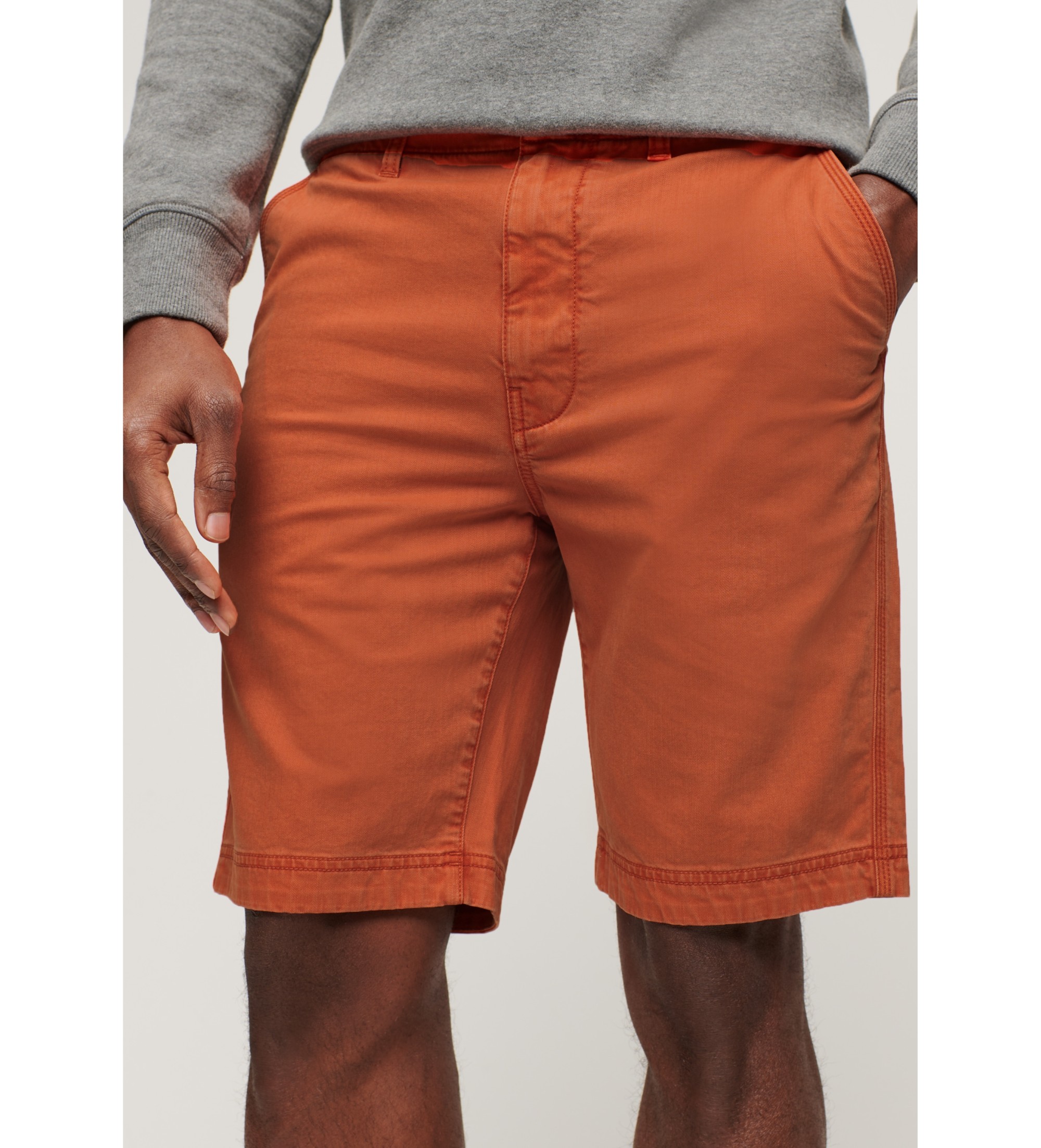 Superdry für Herren. M7110397A Officer dunkelorange Chino-Shorts (32), Lässig, Baumwolle