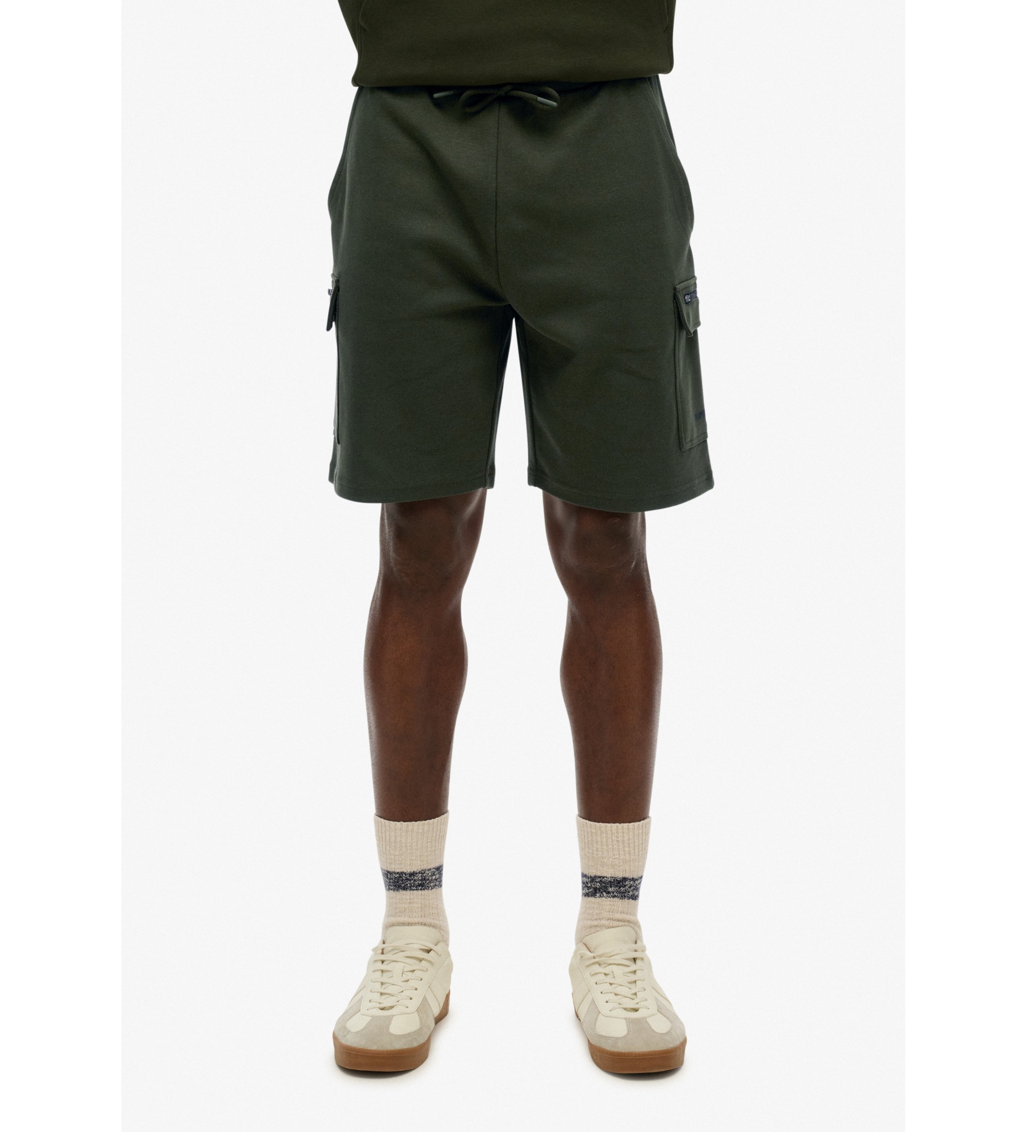 Superdryvoor mannen. M7110470A Cargo Tech groene shorts (S), Casual, Katoen