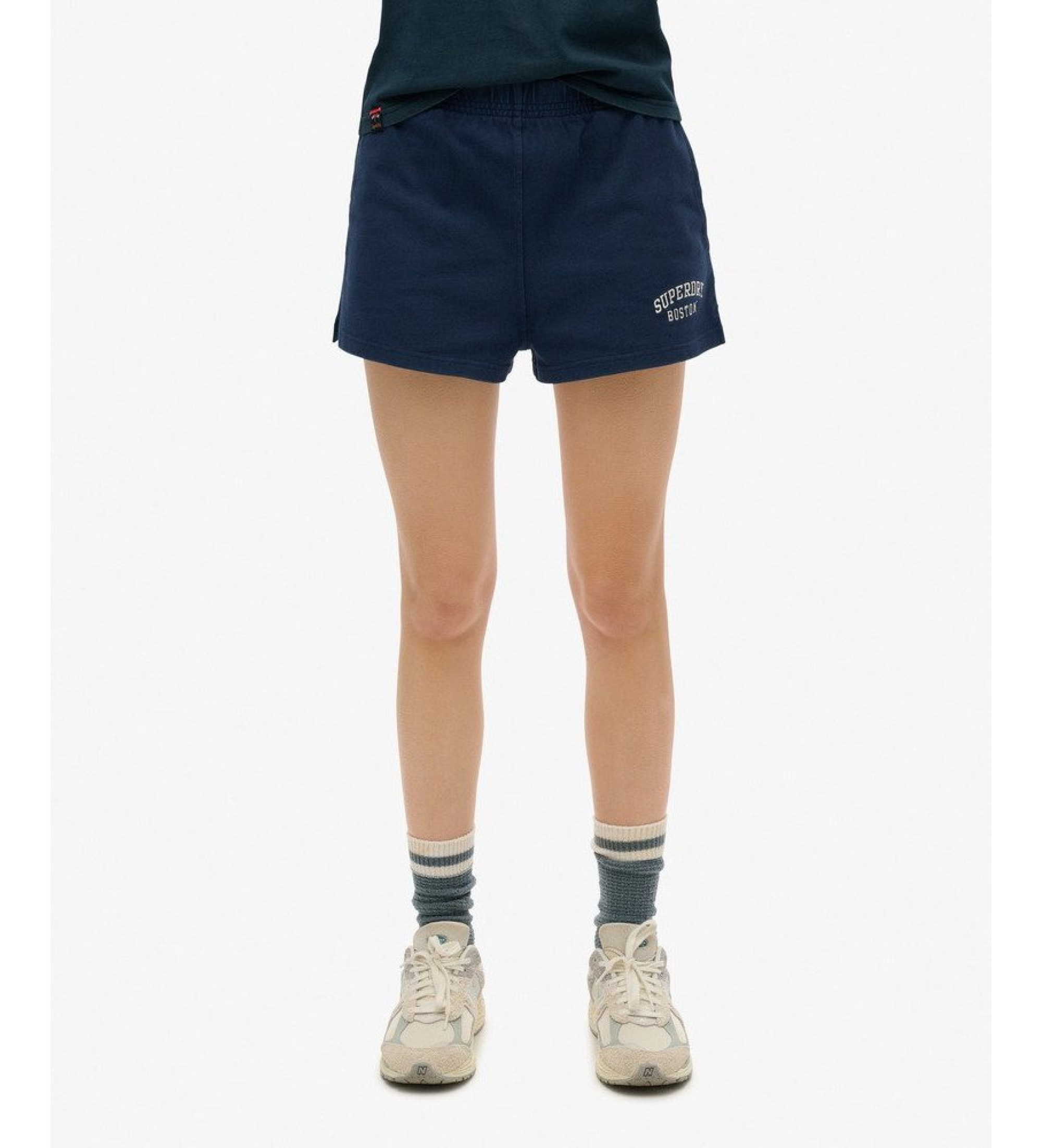 Superdry für Damen. W7110447A Grafik-Shorts Athletic Essential navy (L), Lässig, Baumwolle, Marine