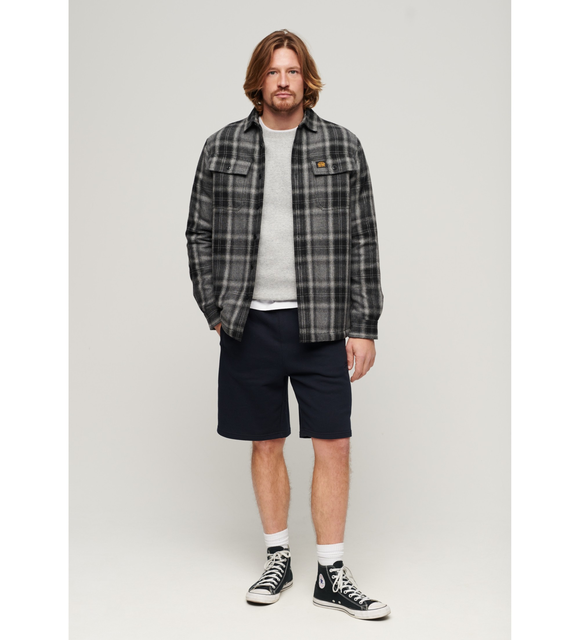 Superdry für Herren. M7110427A Essential Logo-Strickshorts schwarz (S), Lässig, Baumwolle