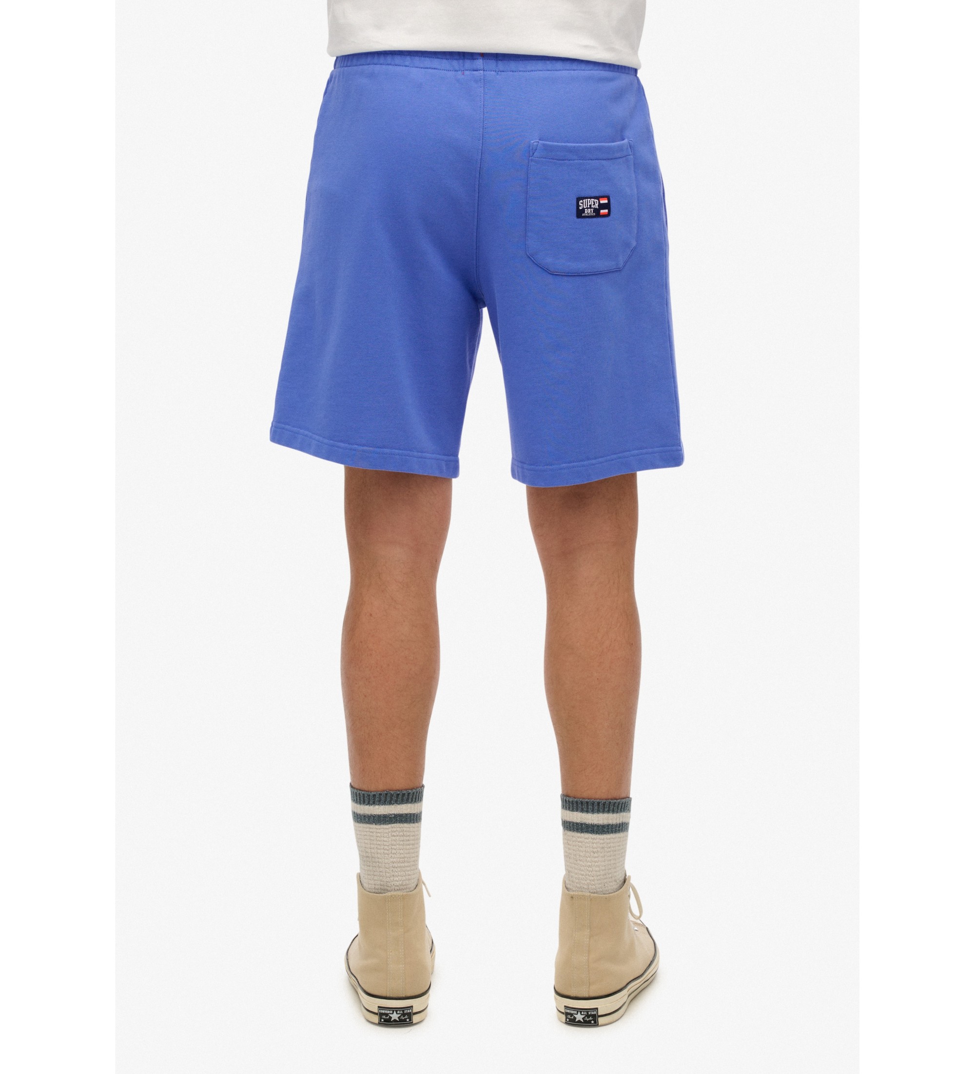 Superdry für Herren. M7110427A Logo-Strickshorts Essential blau (M), Lässig, Baumwolle