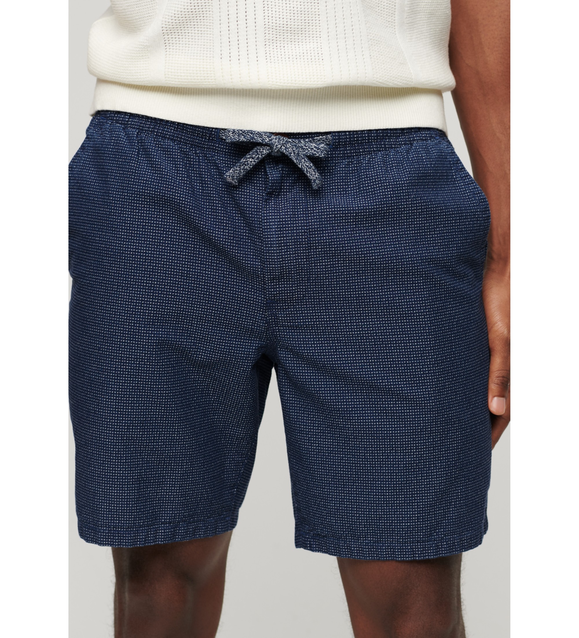 Superdry für Herren. M7110438A Marineblaue Shorts (XL), Lässig, Baumwolle