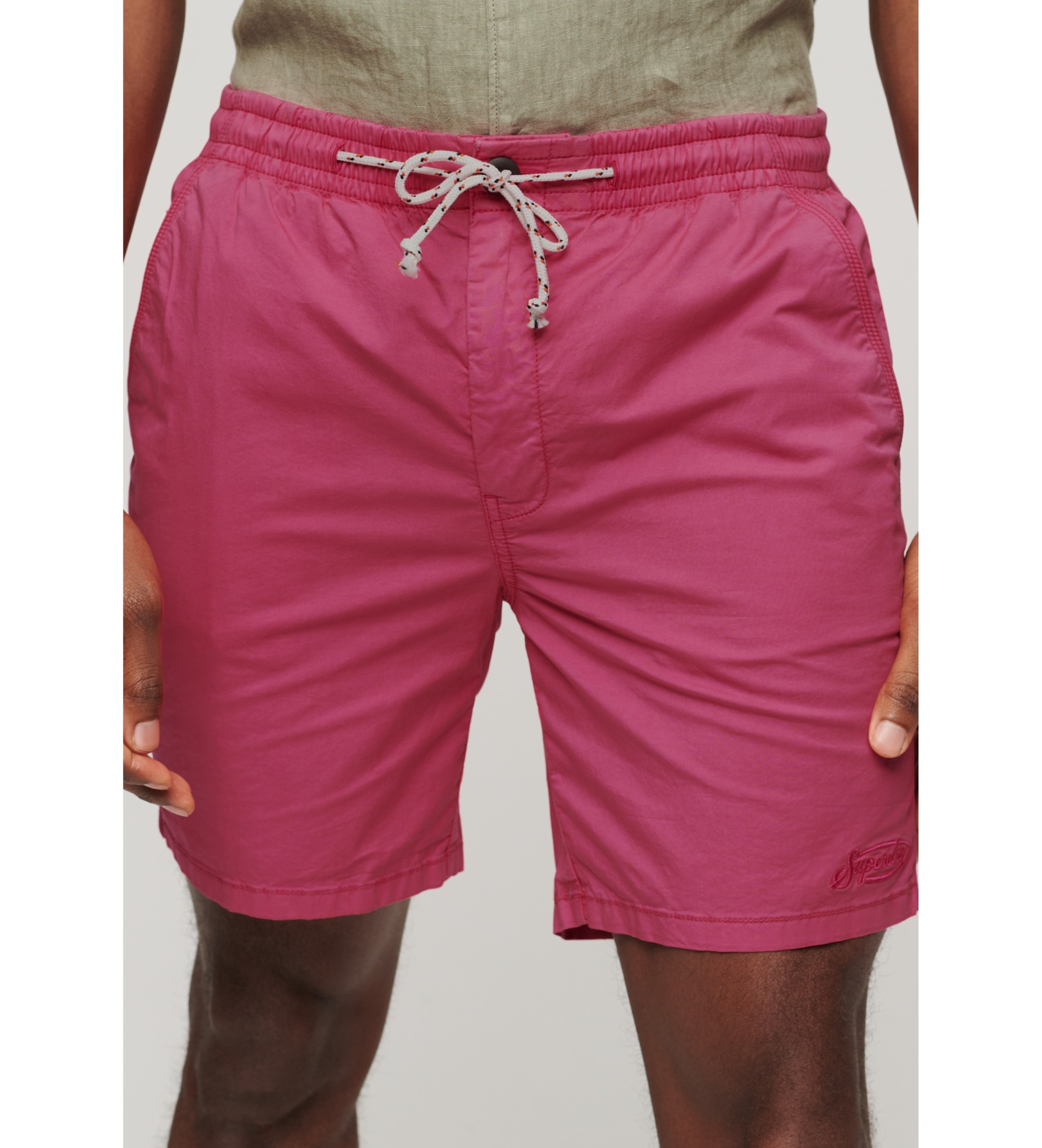 Superdryvoor mannen. M7110430A Wandelbroek roze (M), Casual, Katoen