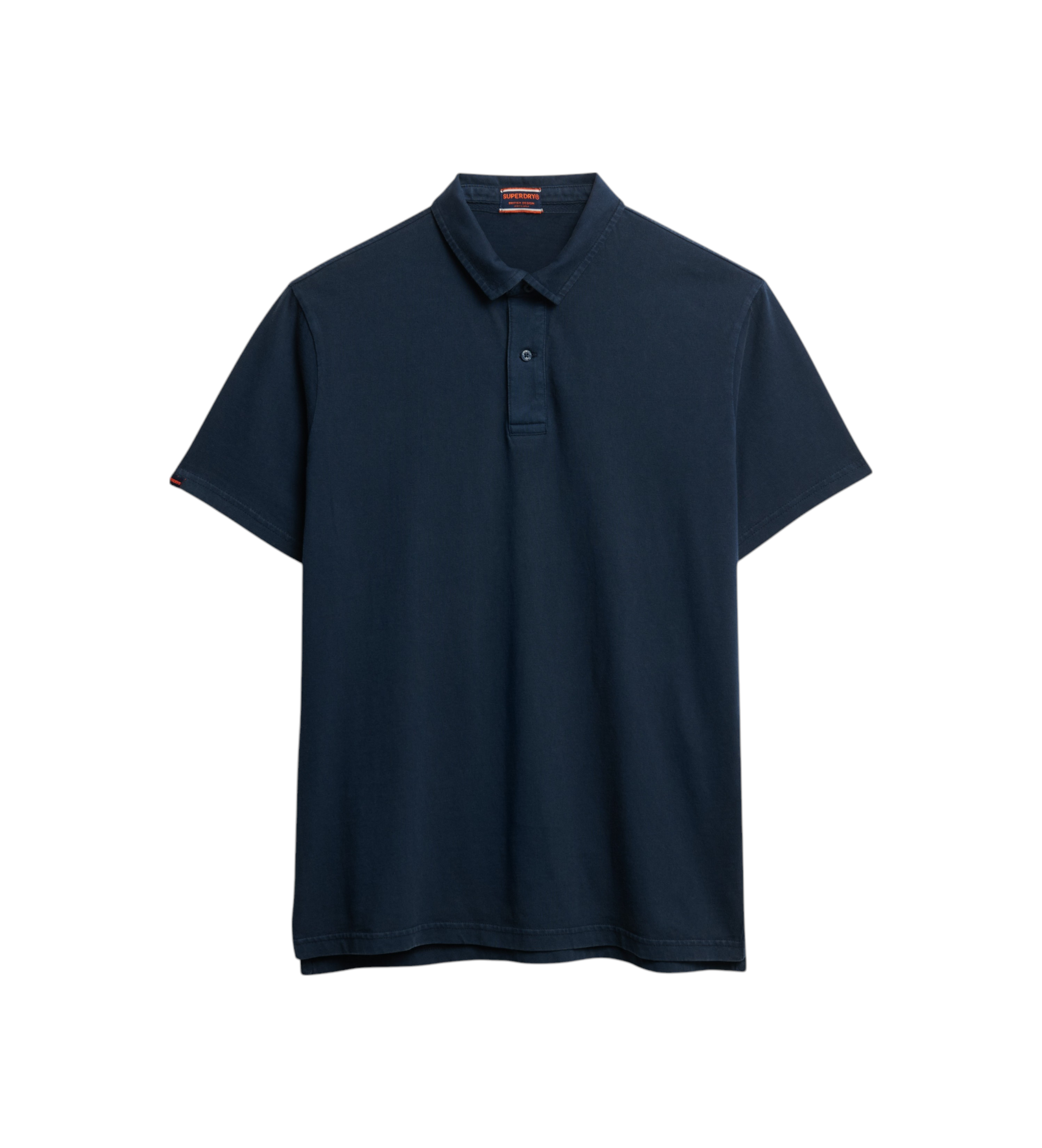 Superdry für Herren. M1110440A Essential marineblau gestricktes Poloshirt (S), Lässig, Baumwolle, Kurzarm