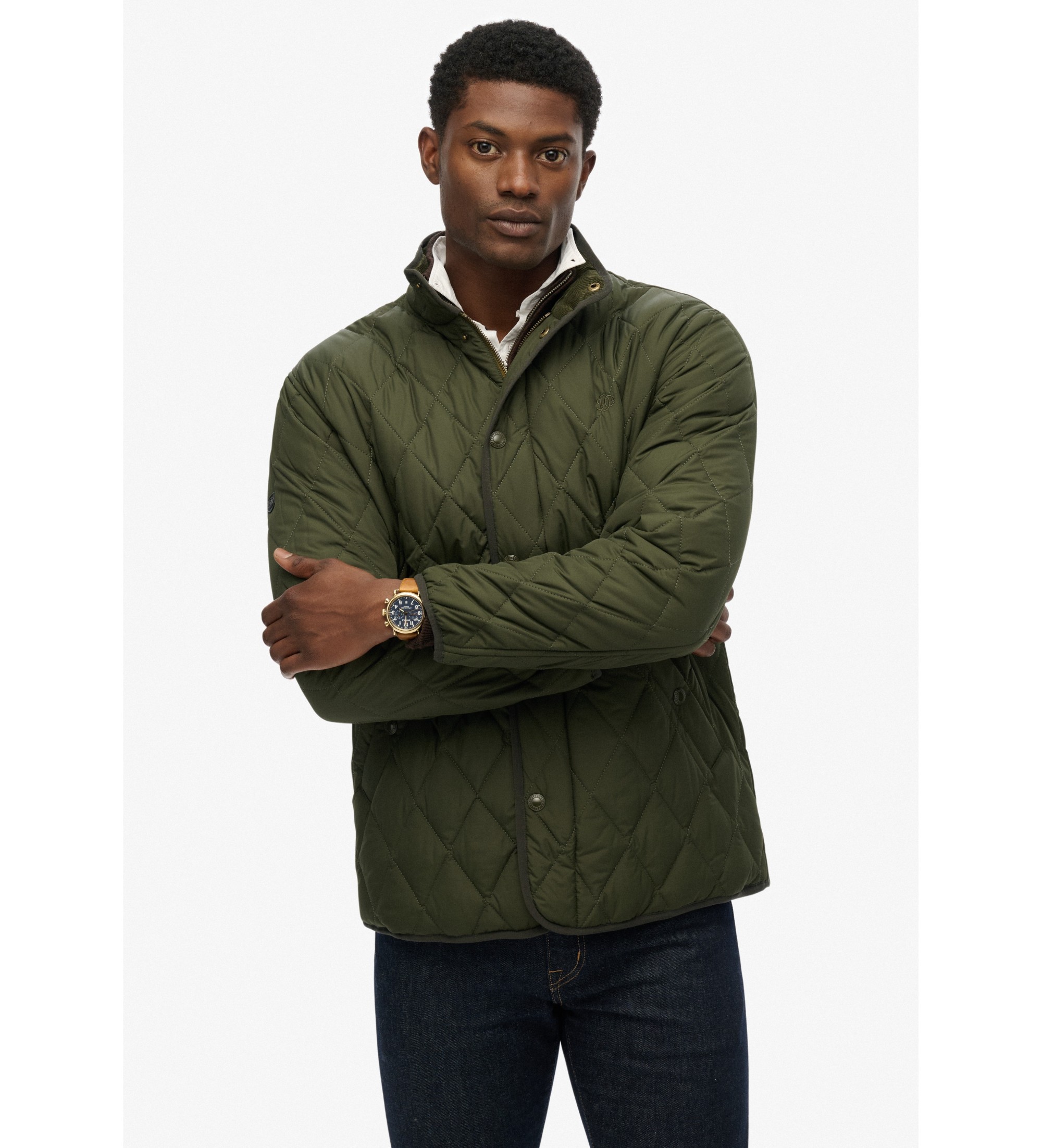 Superdry für Herren. M5012225A Gesteppte Kombi Jacke grün (S), Lässig, Polyester