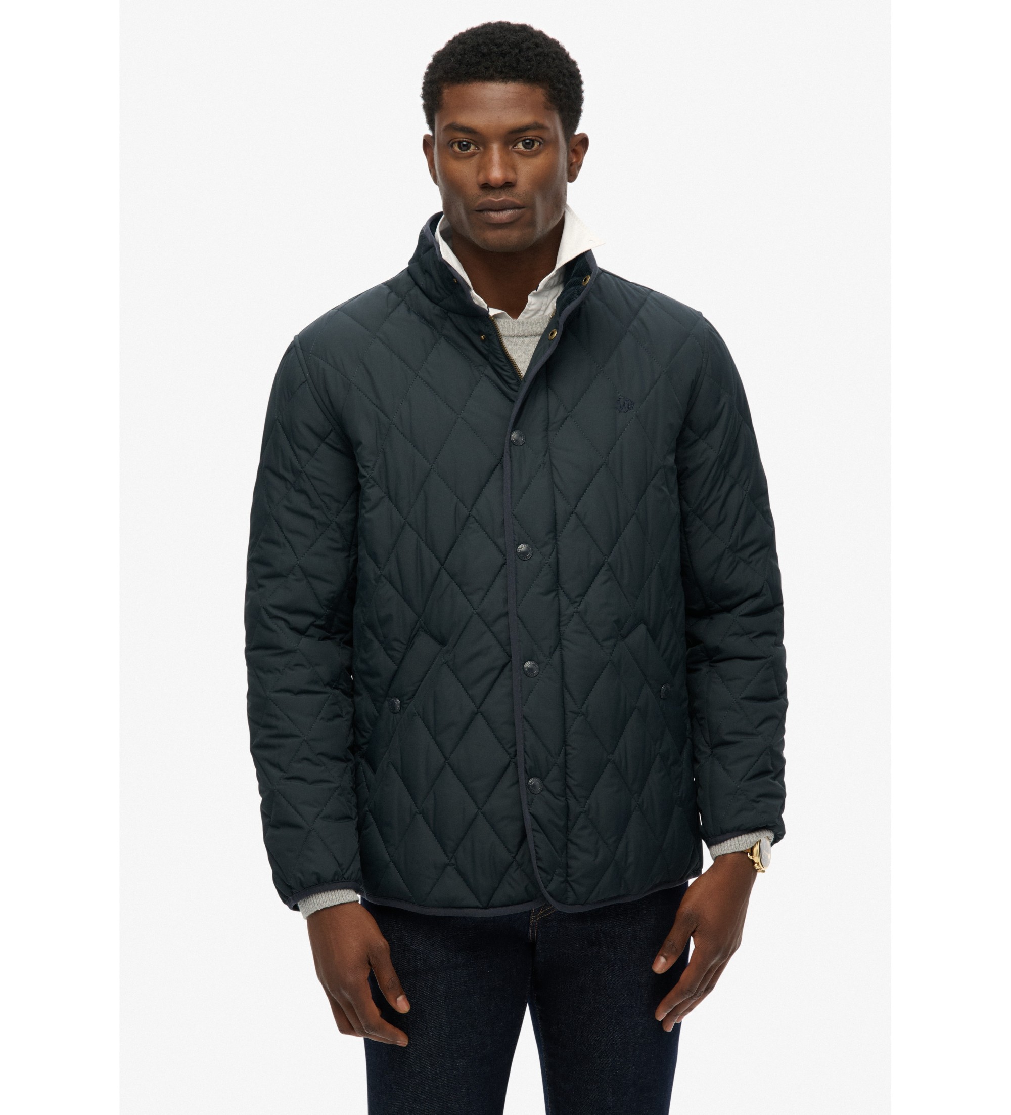 Superdry für Herren. M5012225A Gesteppte Kombi Jacke grau (XXL), Lässig, Polyester
