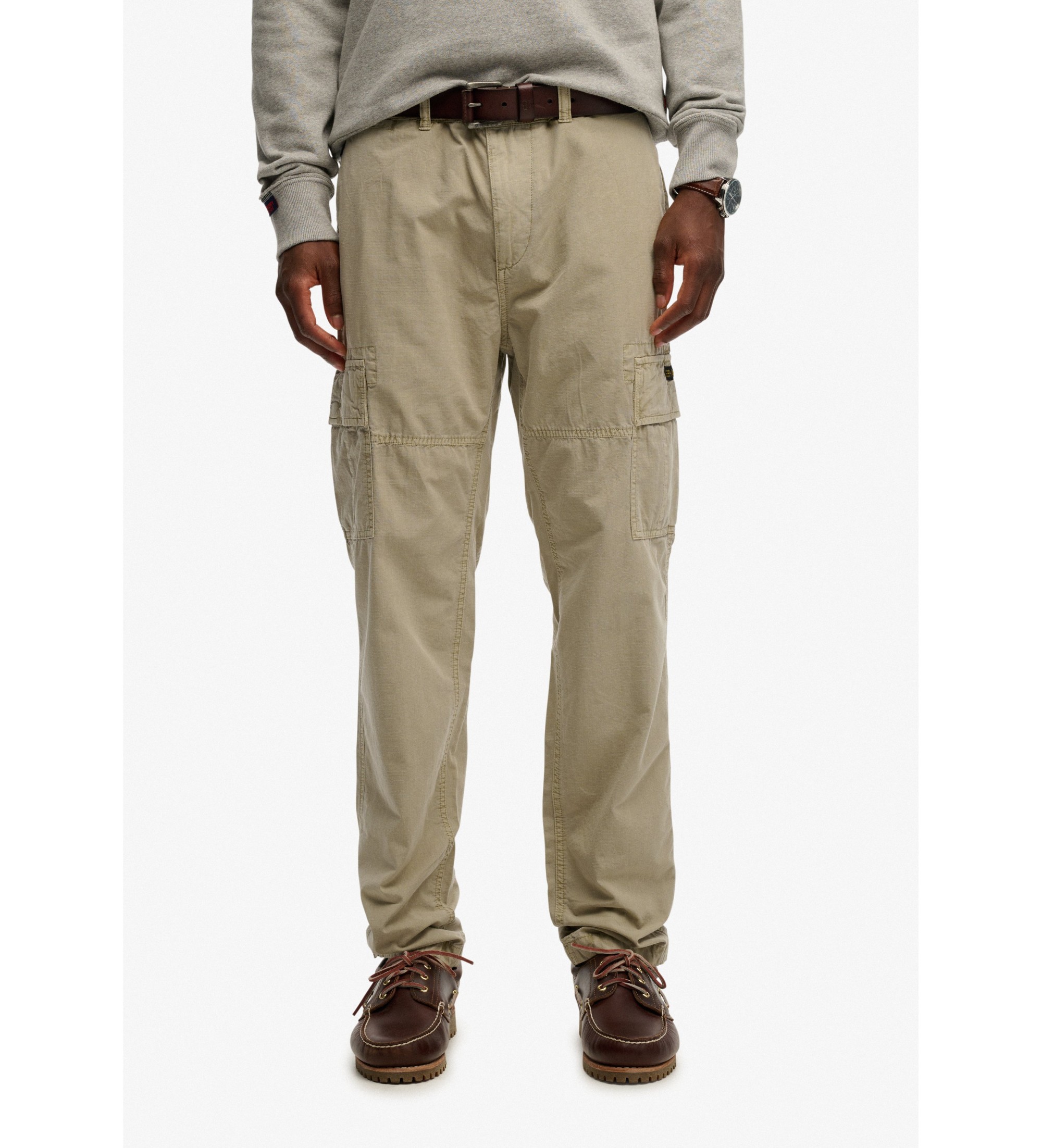 Superdry für Herren. M7011439A Ripstop Light Cargo Hose beige (29/32), Lässig, Baumwolle