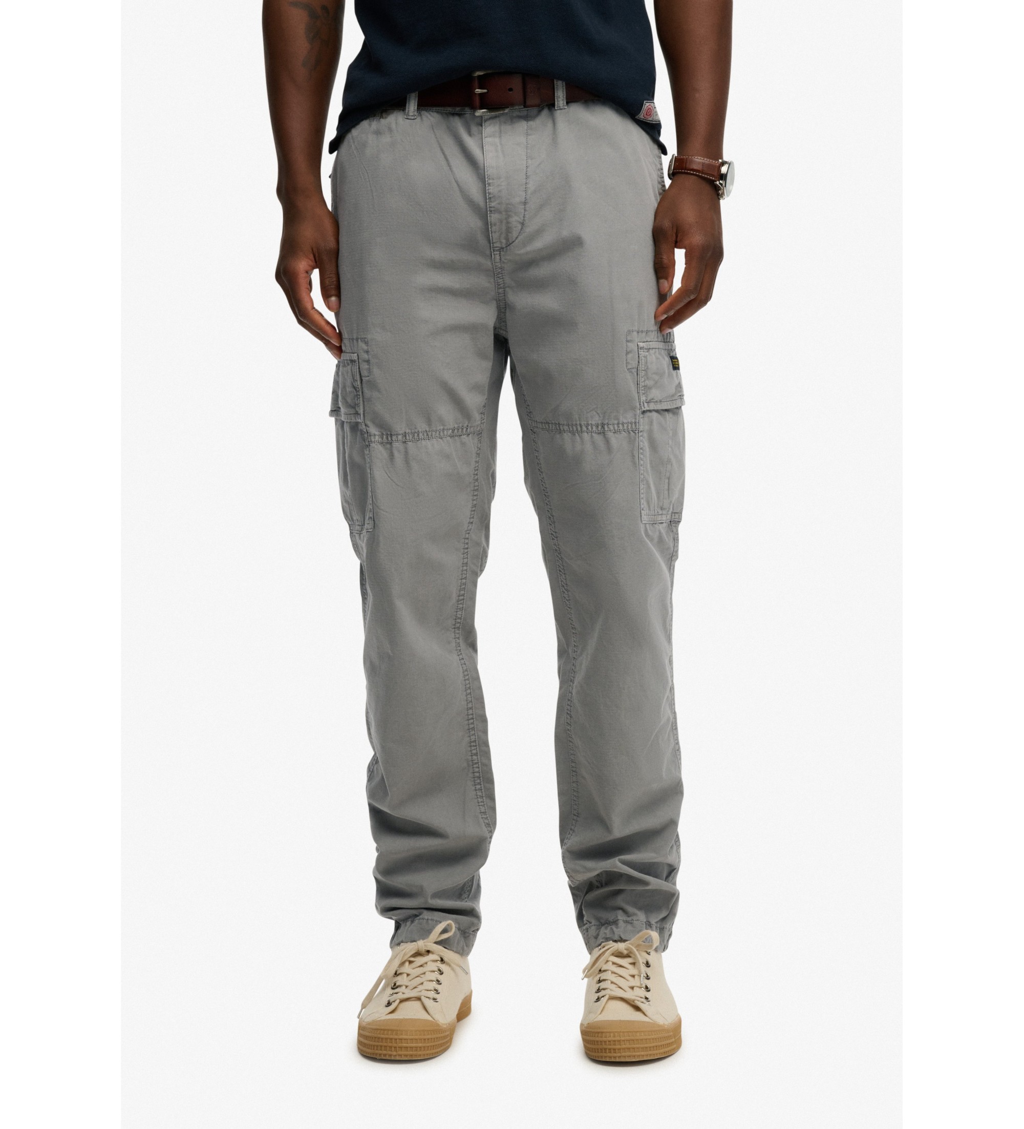 Superdry für Herren. M7011439A Cargo Ripstop-Hose grau (33/32), Lässig, Baumwolle