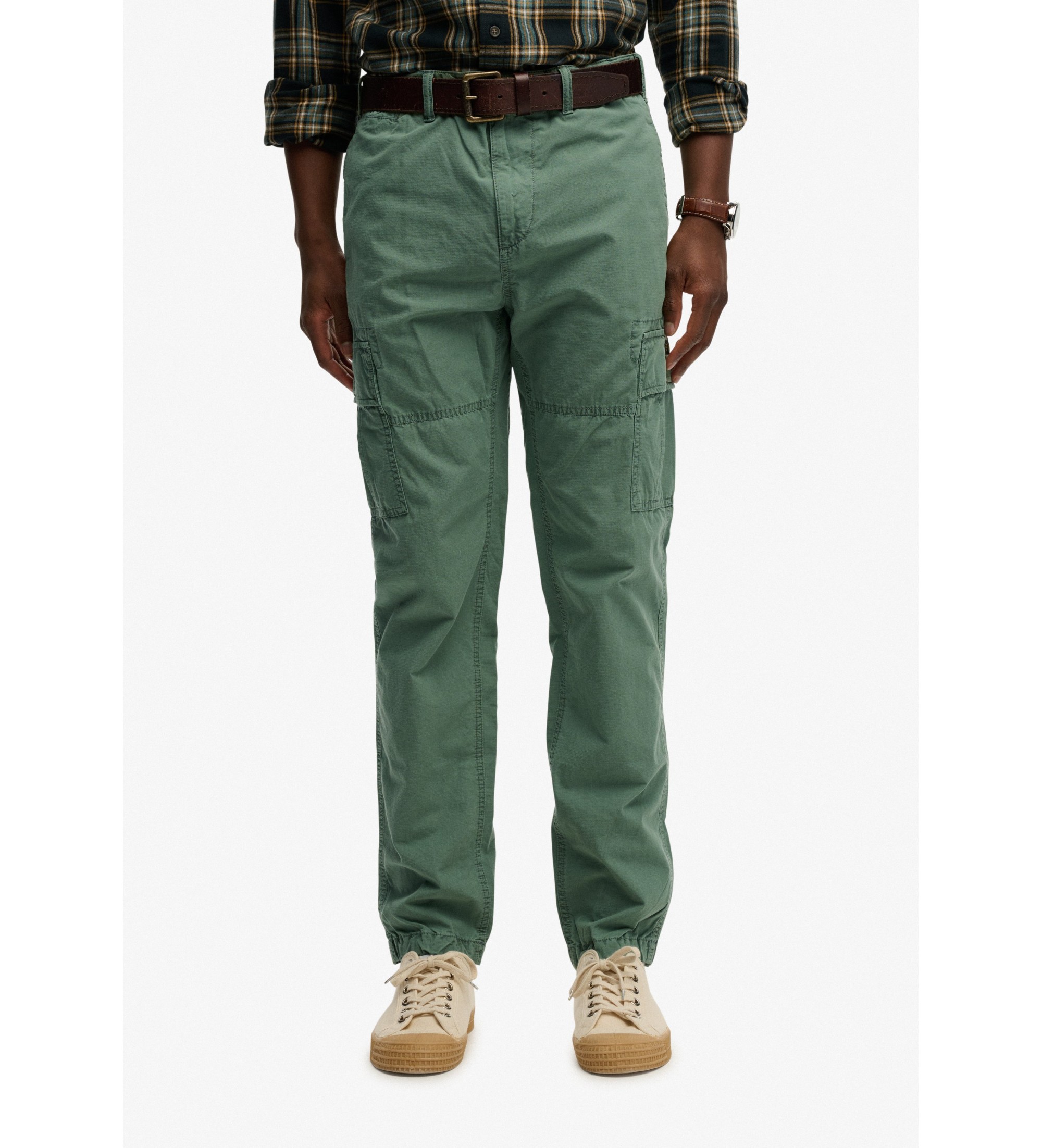 Superdry für Herren. M7011439A Ripstop Light Cargo-Hose grün (32/34), Lässig, Baumwolle