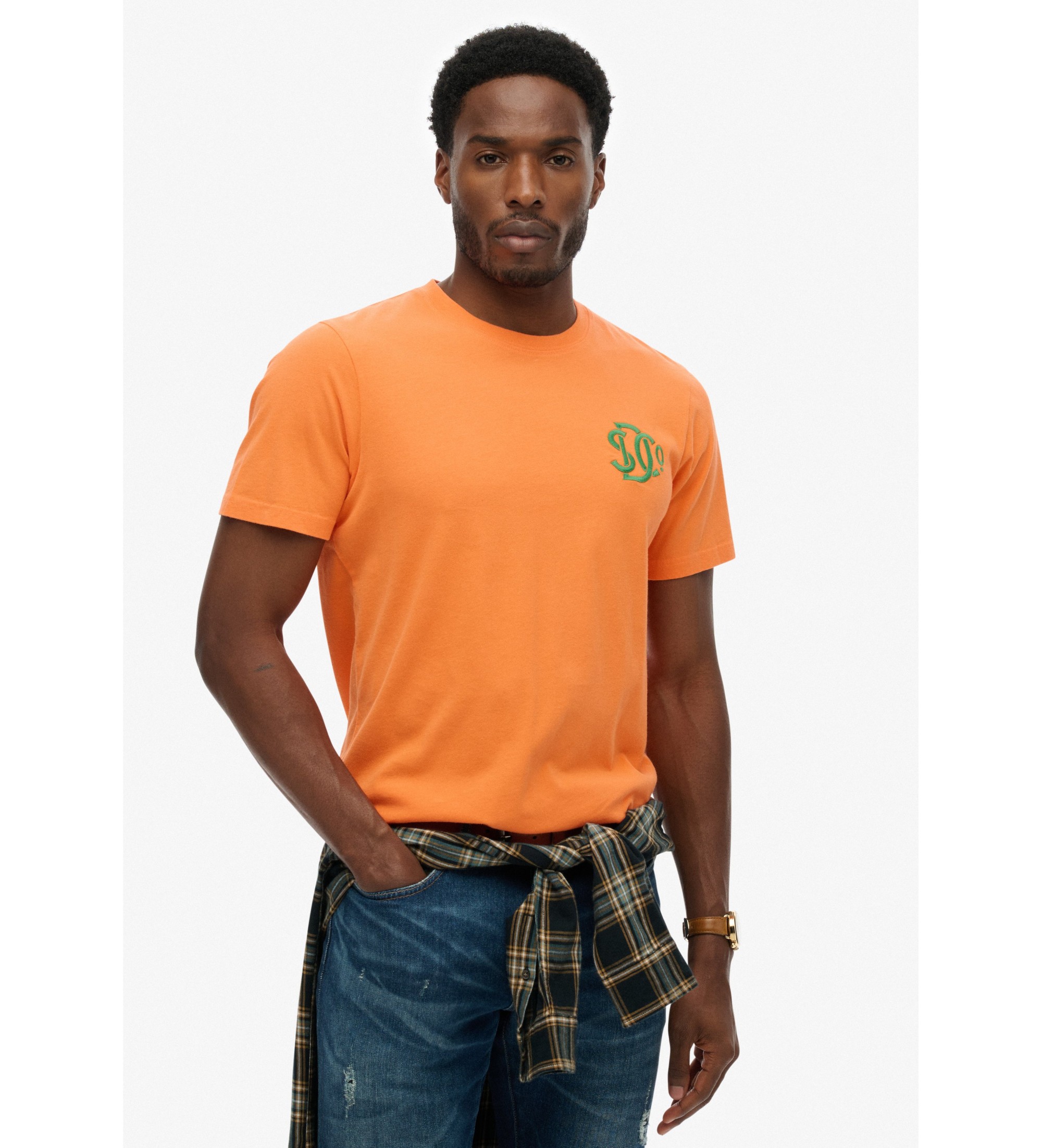 Superdry für Herren. M1012373A Neon Relaxed T-shirt orange (M), Lässig, Baumwolle, Kurzarm