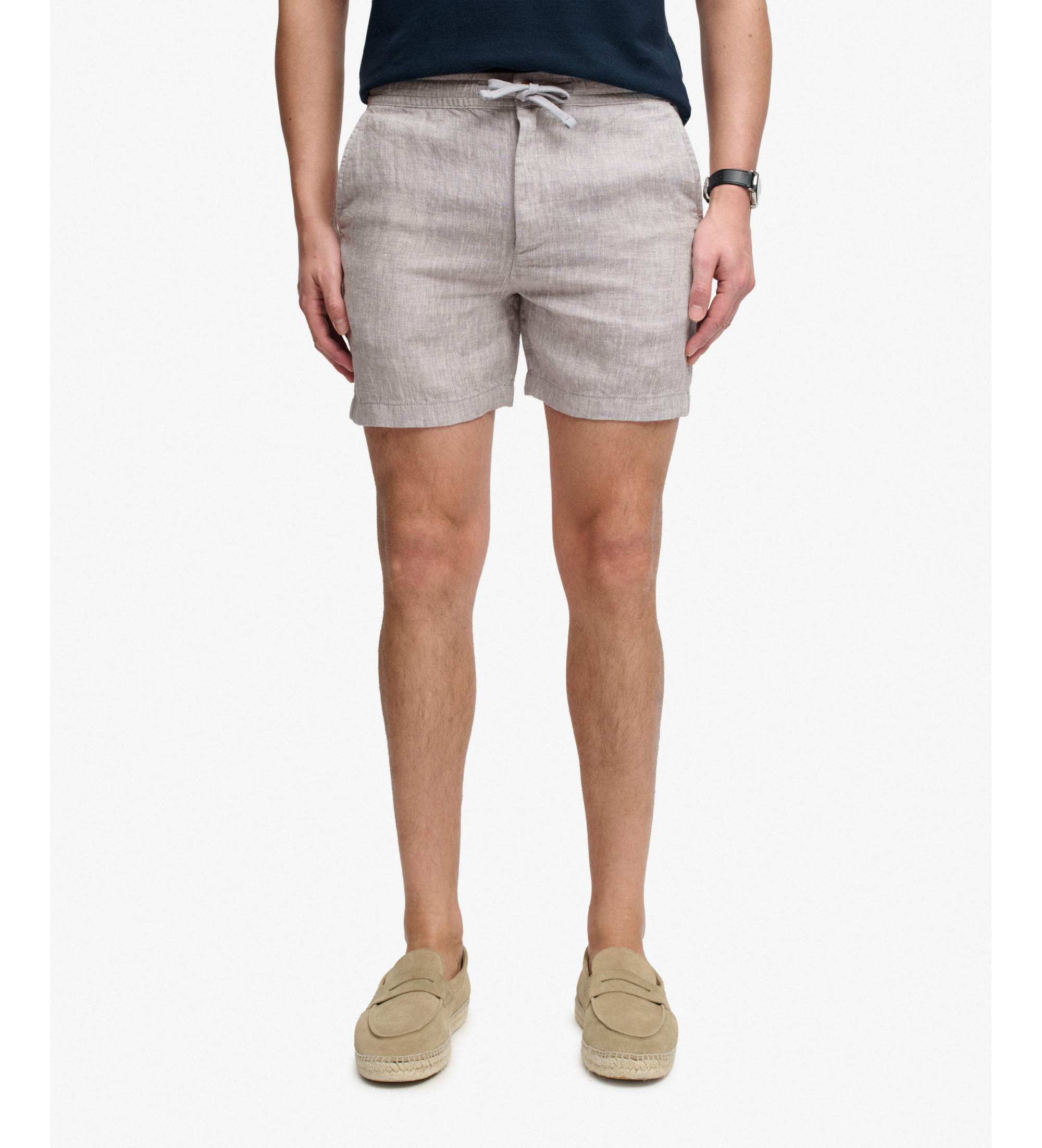Superdry für Herren. M7110520A Shorts Merchant Leinen grau (L), Lässig