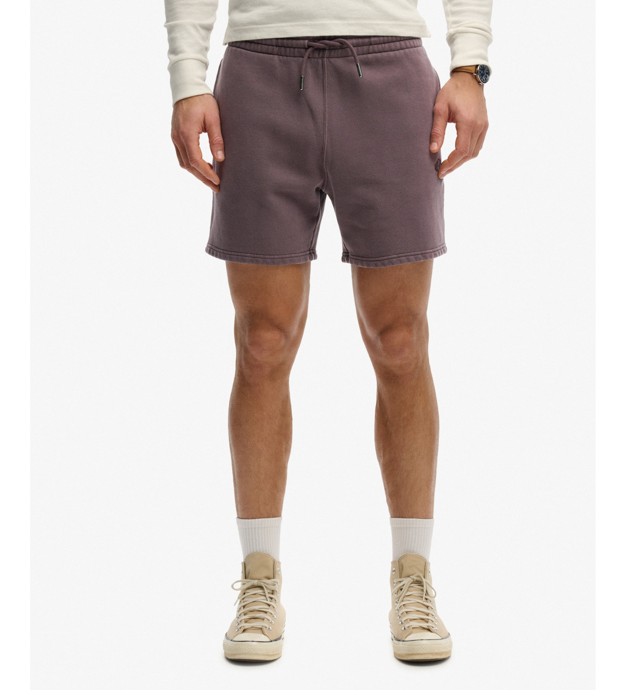 Superdry für Herren. M7110492A Shorts Micro Logo grau (XXL), Lässig, Baumwolle