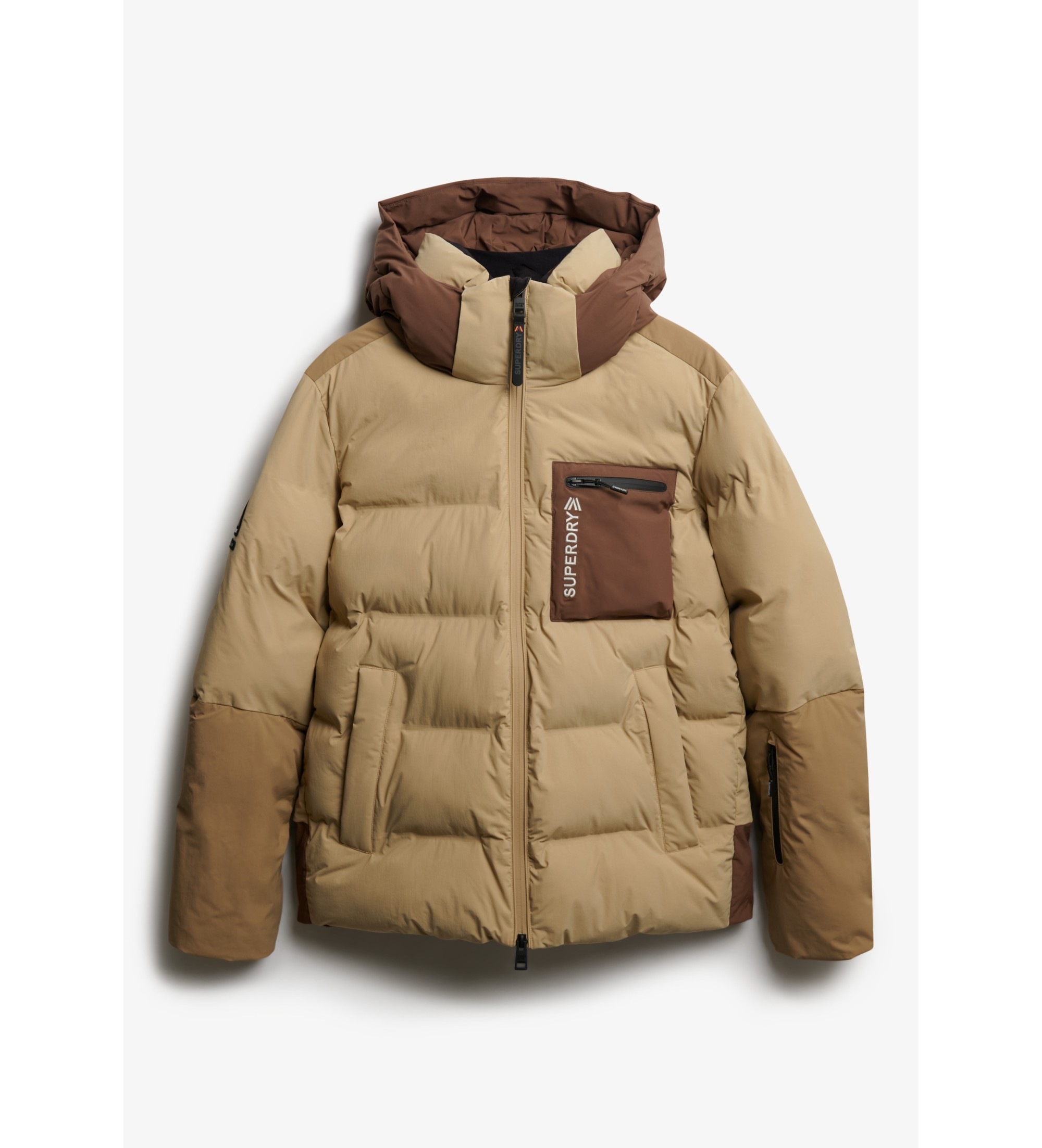 Superdry für Herren. MS110189A Ski Sport Jacke beige (M), Sportlich, Nylon, Schnee, Recyceltes Polyester, Nachhaltig
