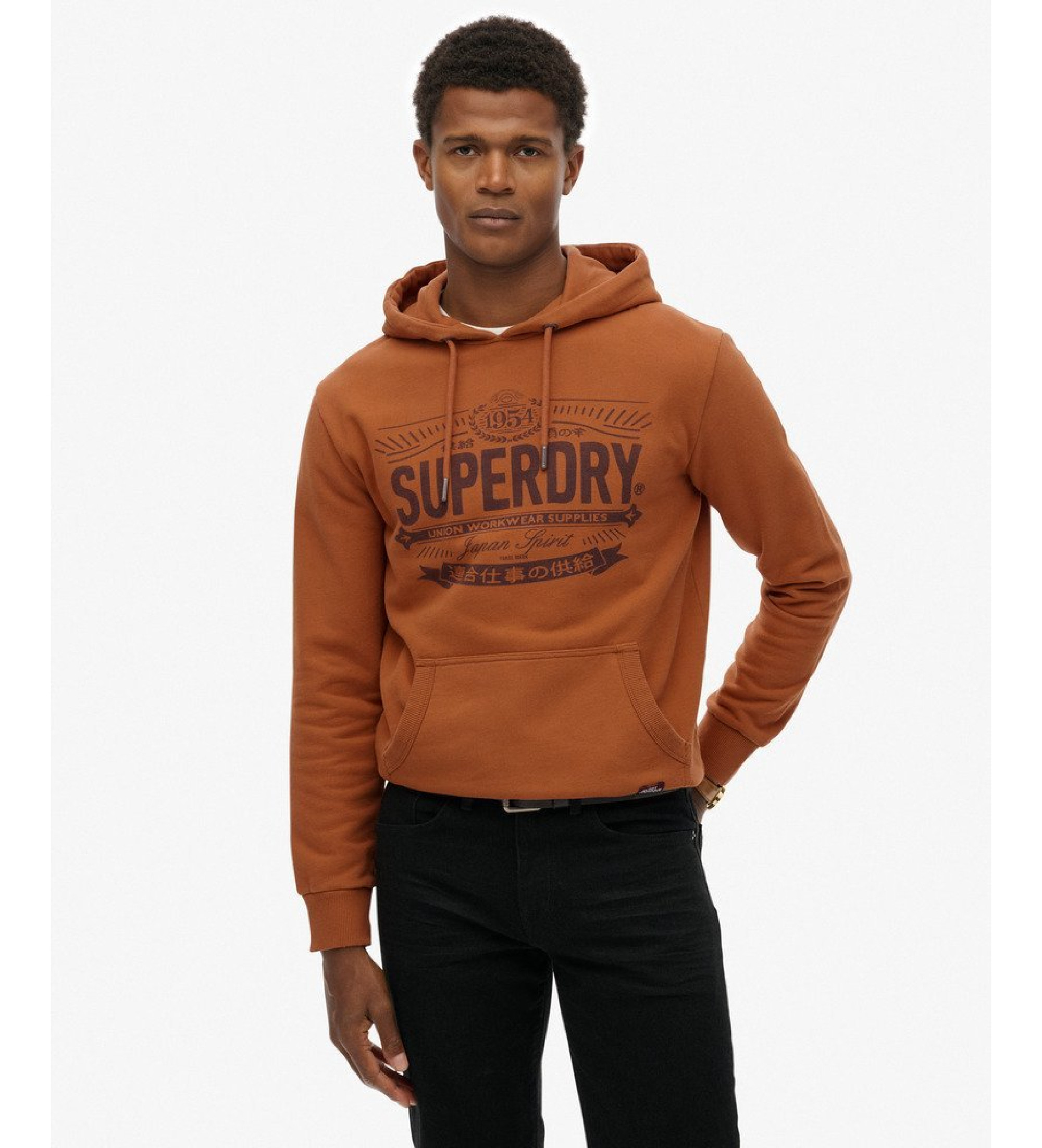 Superdry für Herren. M2014232A Heritage Brand Sweatshirt braun (M), Lässig, Baumwolle