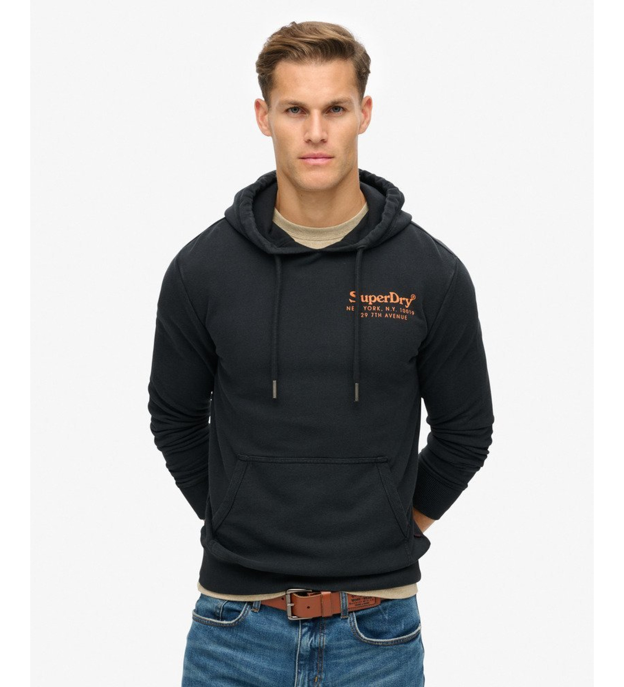 Superdry für Herren. M2013690A Tonal Venue Sweatshirt schwarz (S), Lässig, Baumwolle