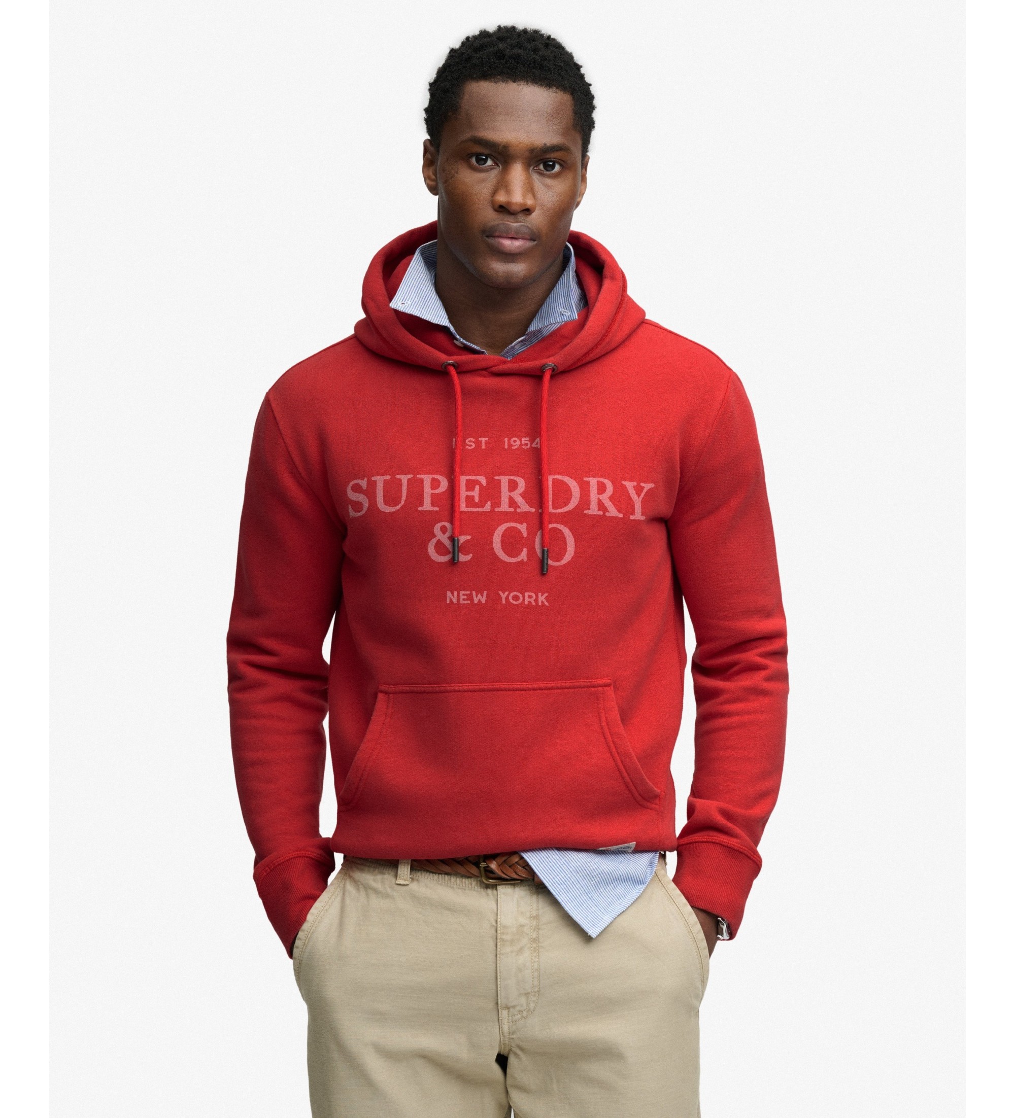 Superdry für Herren. M2014538A Kapuzenpullover ?1954 Company Relaxed? in Rot (M), Lässig, Baumwolle