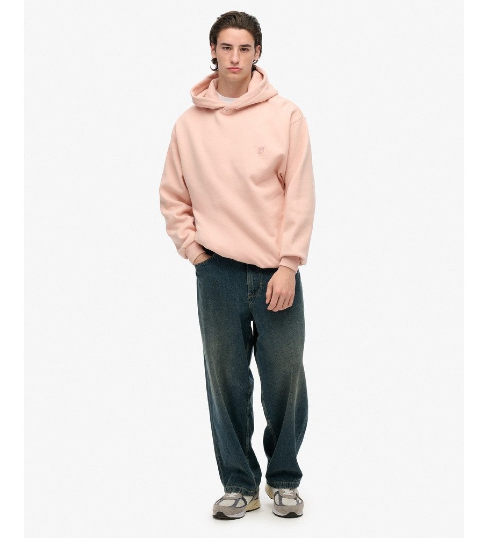 Superdry für Herren. M2014311A Oversized-Kapuzenpullover ?Blank? in Rosa (XL), Lässig, Baumwolle