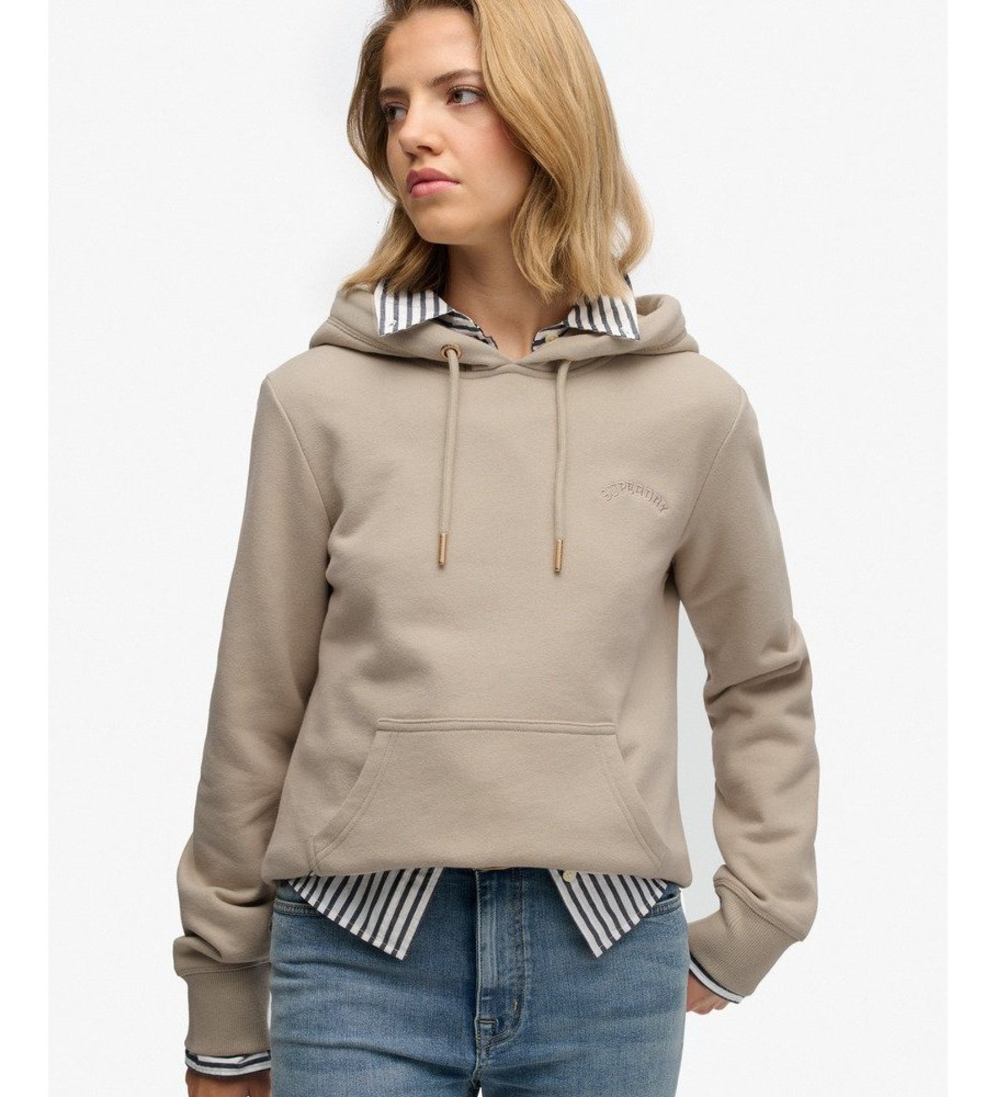 Superdry für Damen. W2012667A Essential Sweatshirt grau (M), Lässig, Baumwolle