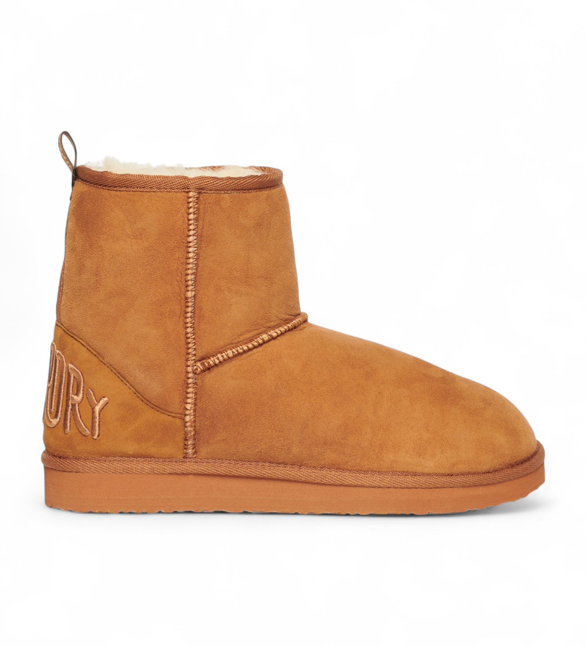 Superdry für Damen. WF210078A Braune Stiefel aus Wildleder und Sherpa (40/41), Wohnung, Keine, Lässig