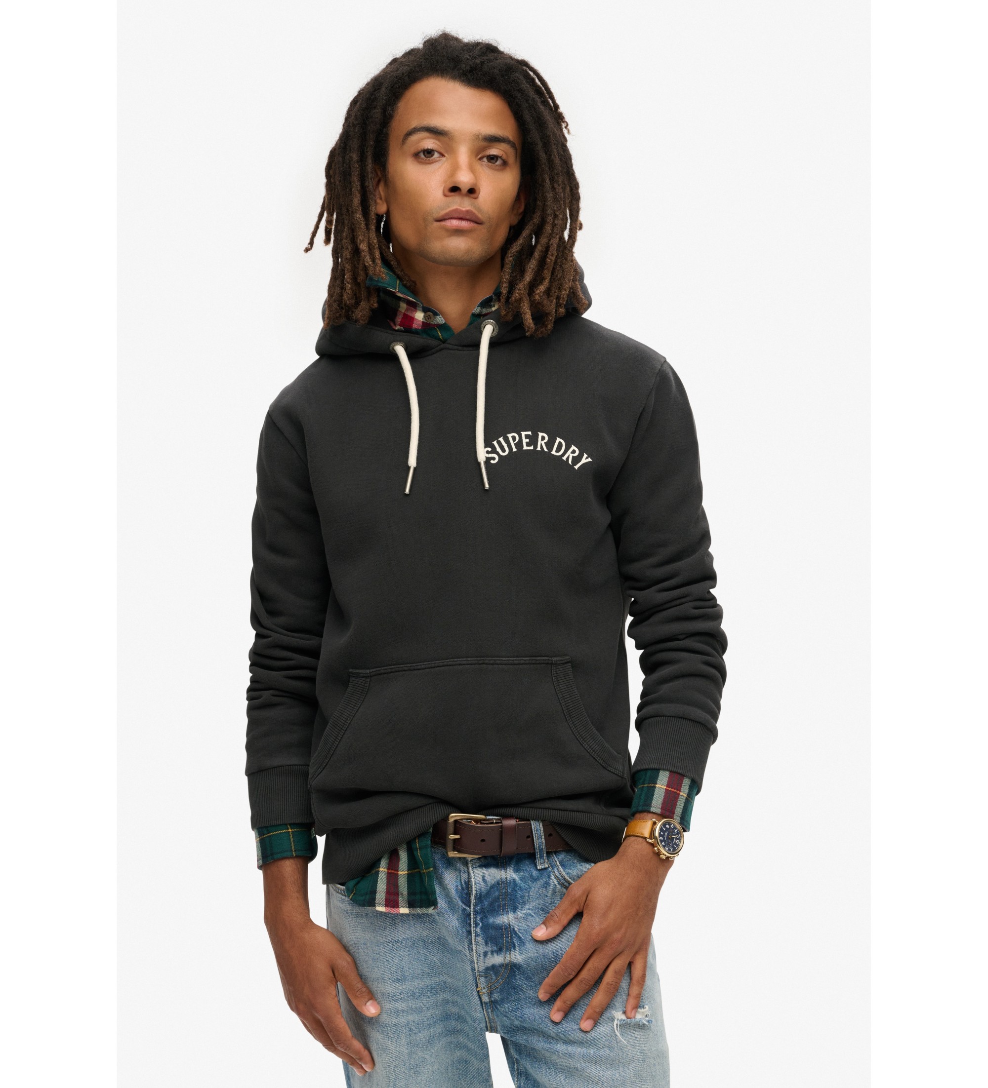 Superdry für Herren. M2013689A Tattoo Graphic Sweatshirt schwarz (S), Lässig, Baumwolle, Nachhaltig