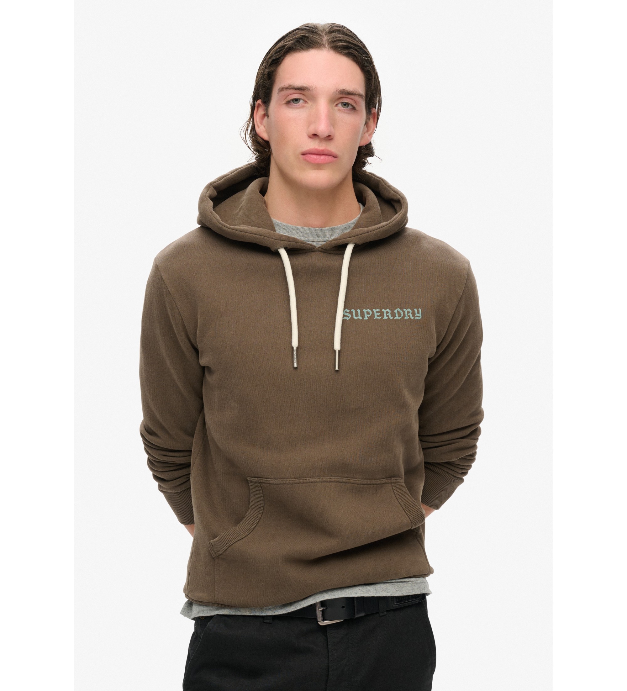 Superdry für Herren. M2013689A Tattoo Grafik Sweatshirt grün (M), Lässig, Baumwolle, Nachhaltig