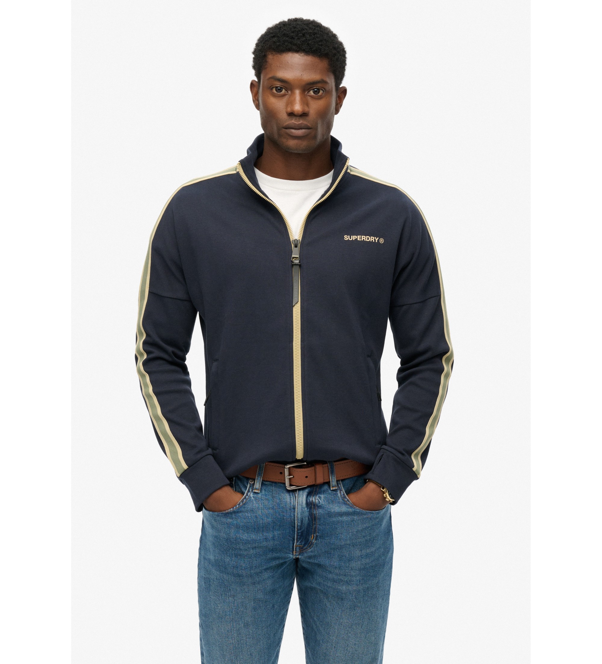 Superdry für Herren. M2014312A Tech Cult Lose Track Jacket navy (S), Lässig, Baumwolle, Marine