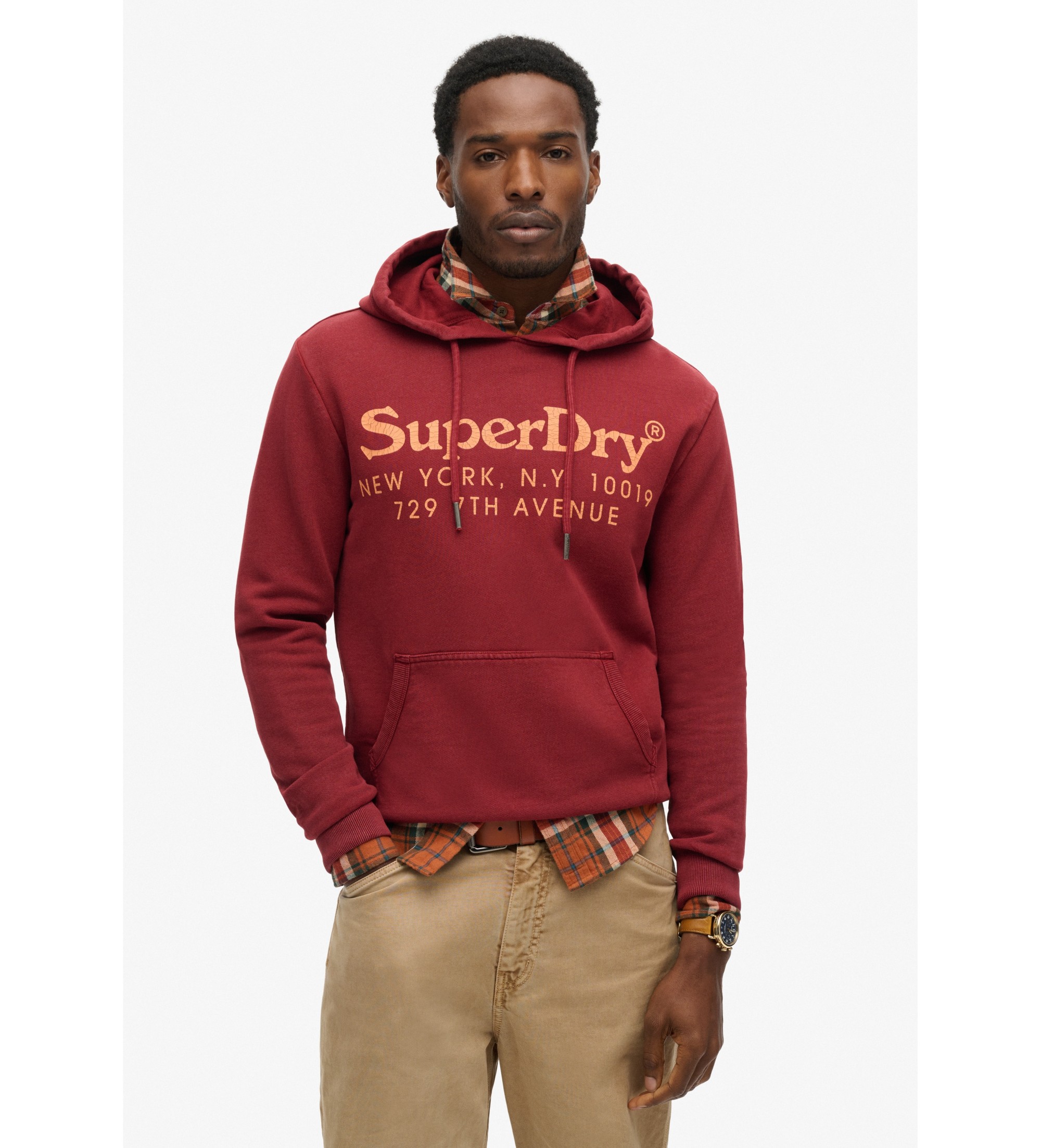 Superdry für Herren. M2013690A Sweatshirt Tonal Venue rot (XL), Lässig, Baumwolle