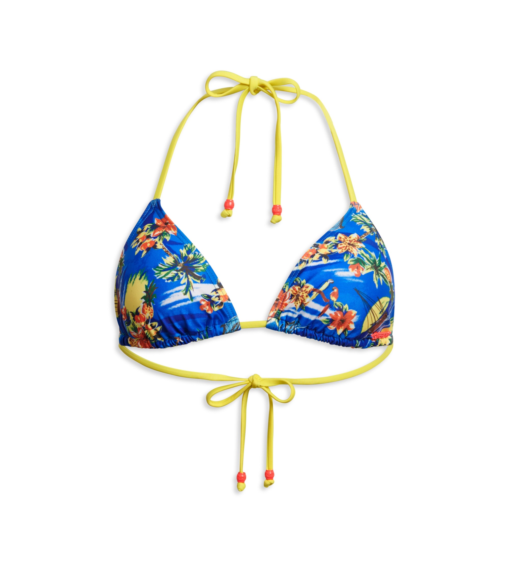 Superdry für Damen. W3010397A Triangel-Bikinioberteil mit blauen Trägern (S), Strandbekleidung, Recyceltes Polyester, Nachhaltig
