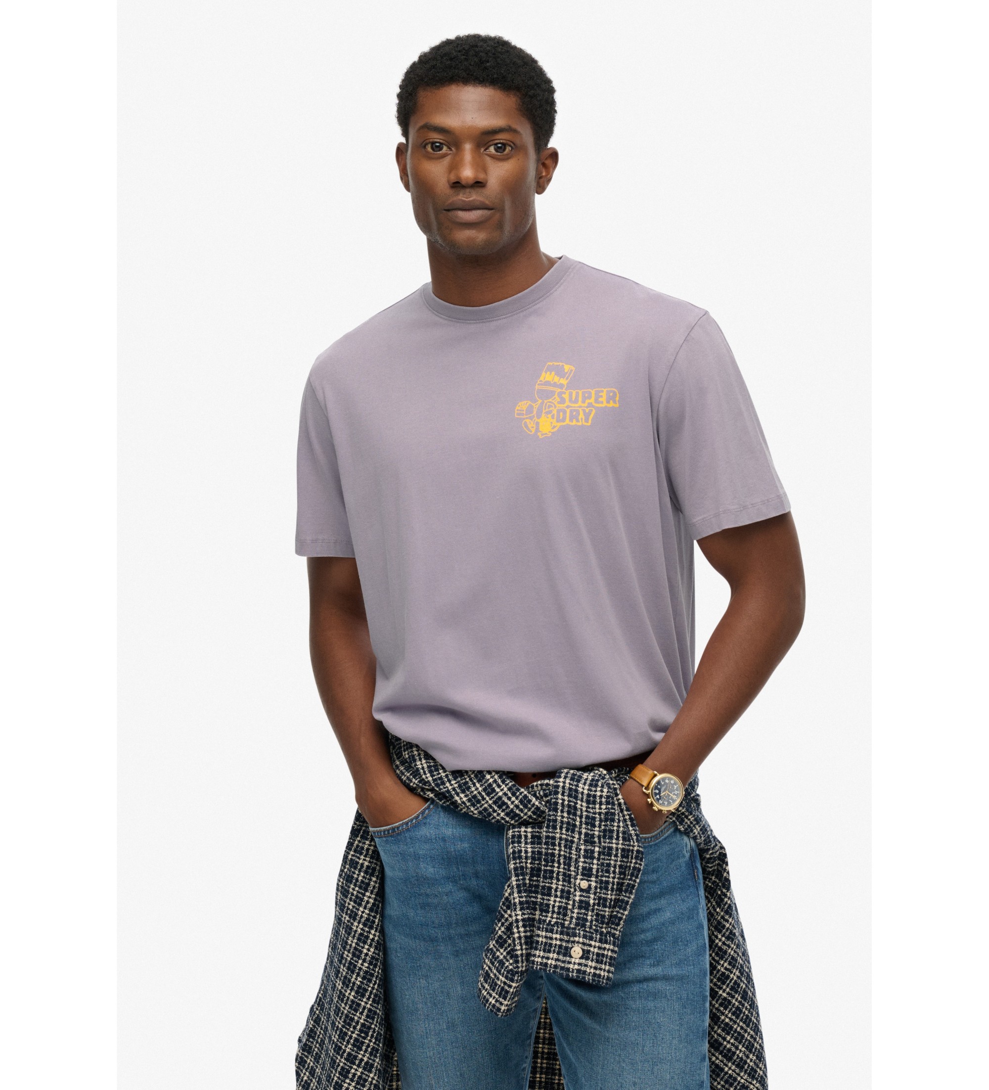 Superdry für Herren. M1012263A Trade Tools fliederfarbenes T-shirt (S), Lässig, Baumwolle, Kurzarm