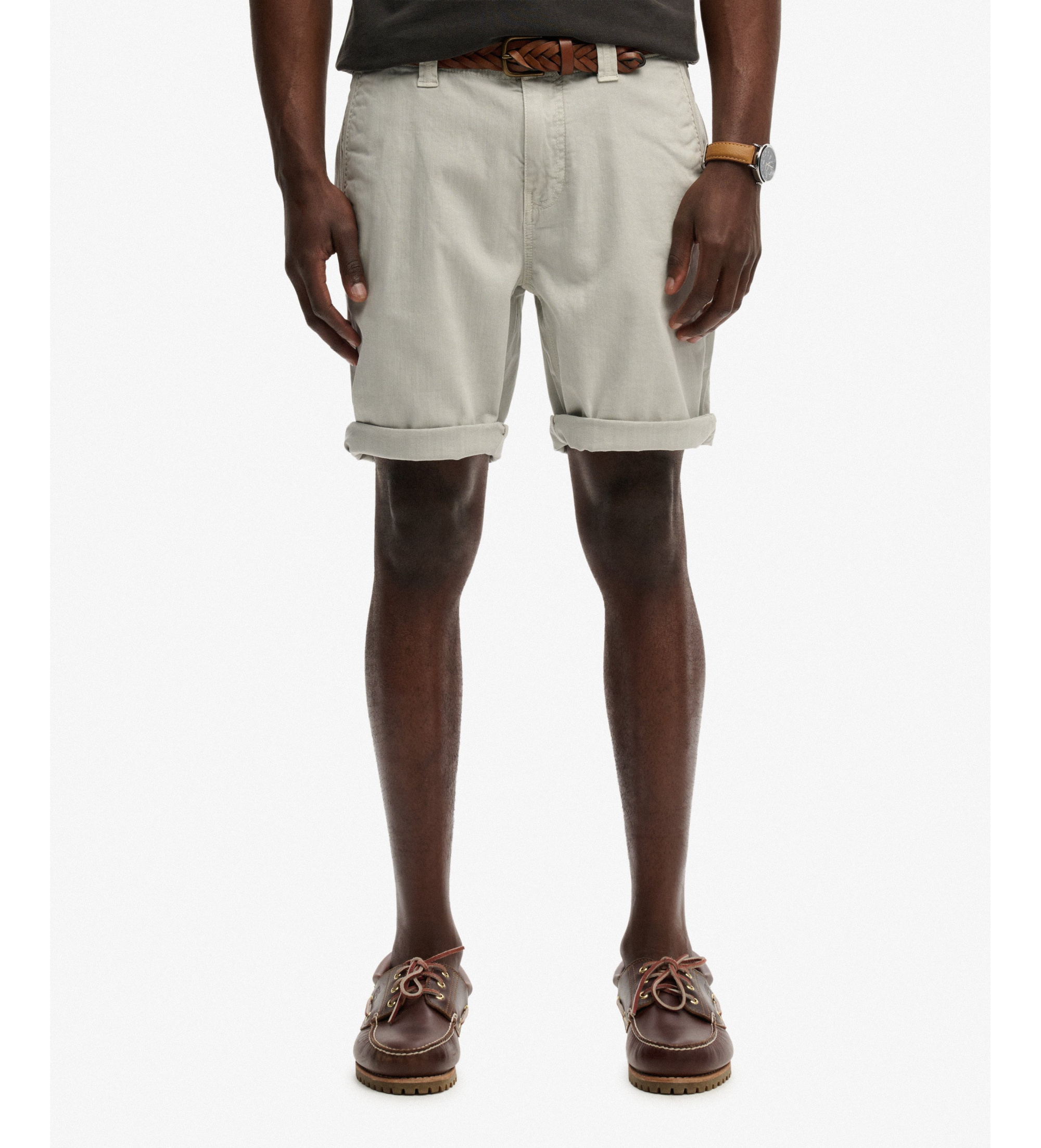 Superdry für Herren. M7110497B Shorts Utility Chino grau (32), Lässig, Baumwolle