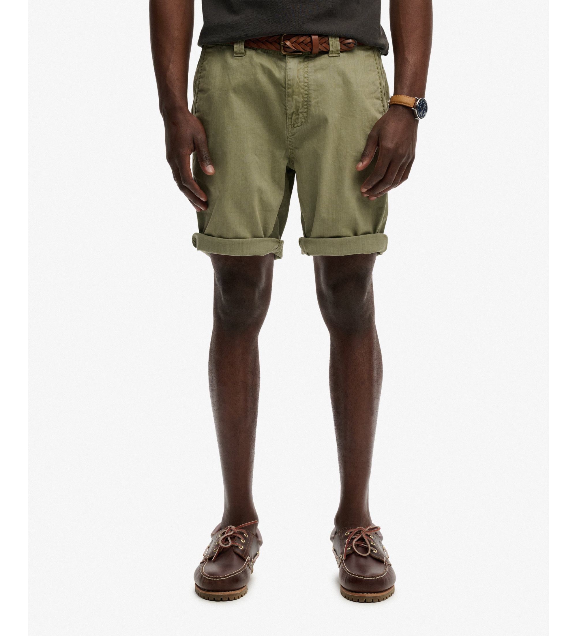 Superdry für Herren. M7110497B Shorts Utility Chino grün (32), Lässig, Baumwolle