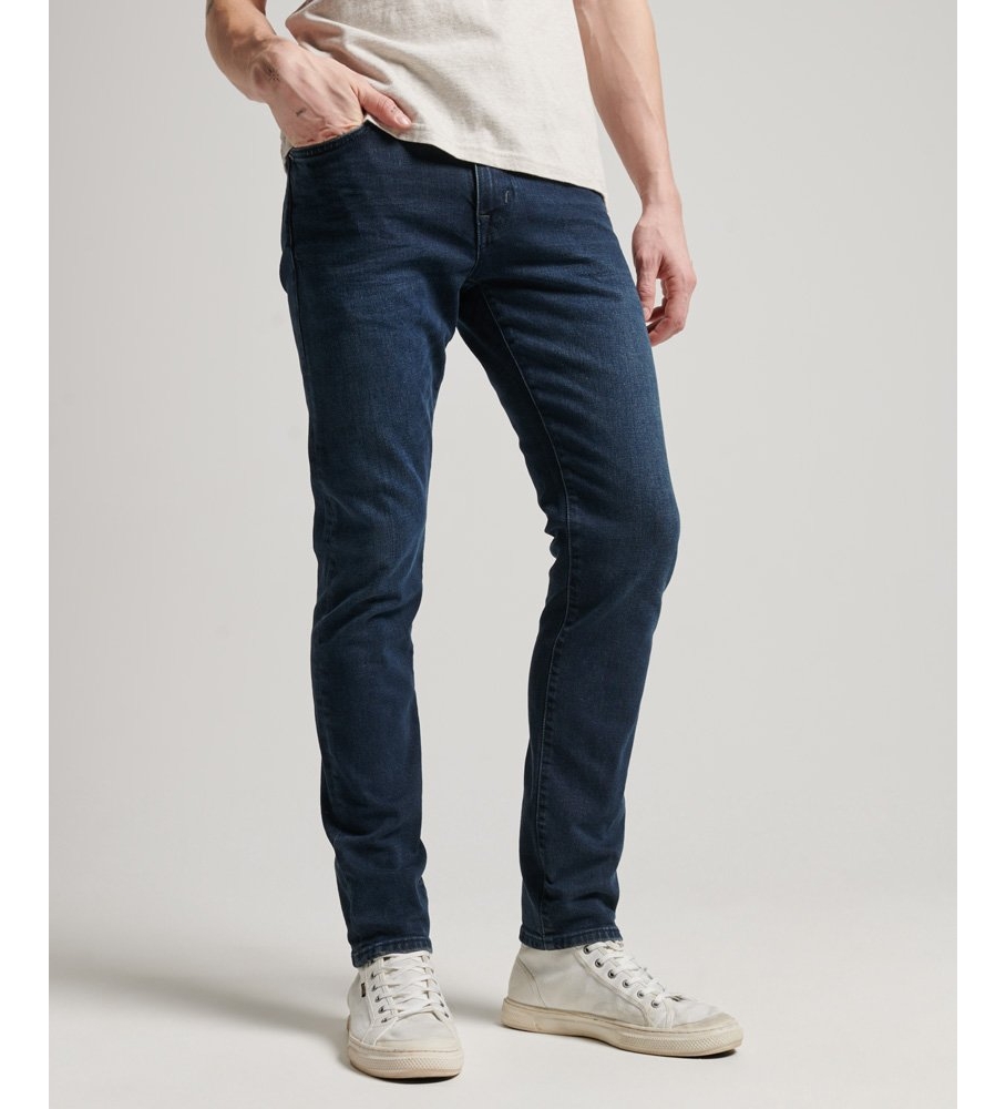 Superdry für Herren. M7010888A Slim Fit Jeans aus Bio-Baumwolle in navy (30/30), Lässig, Denim, Nachhaltig, Marine