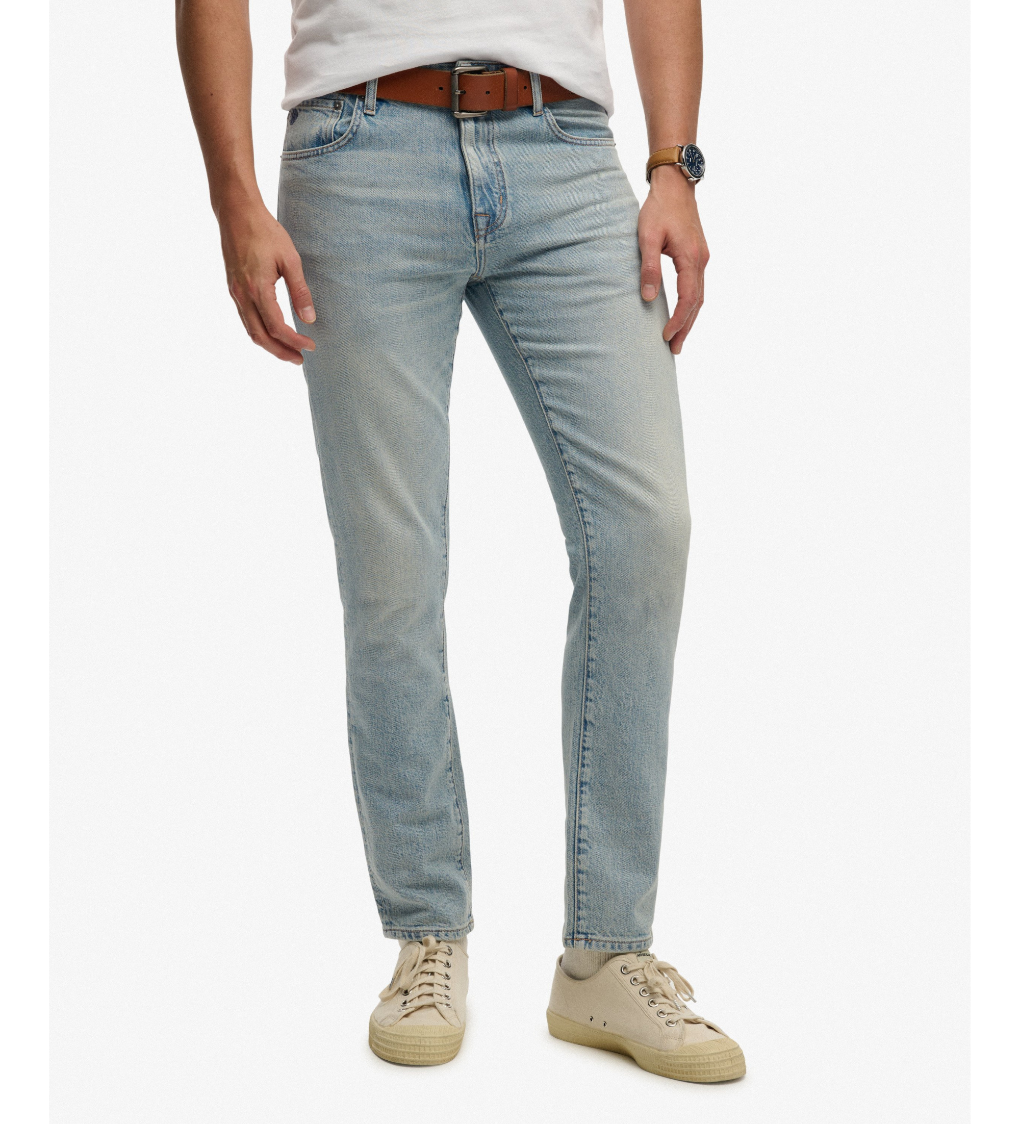 Superdry für Herren. M7010888A Vintage Slim Jeans blau (33/32), Lässig, Baumwolle, Denim