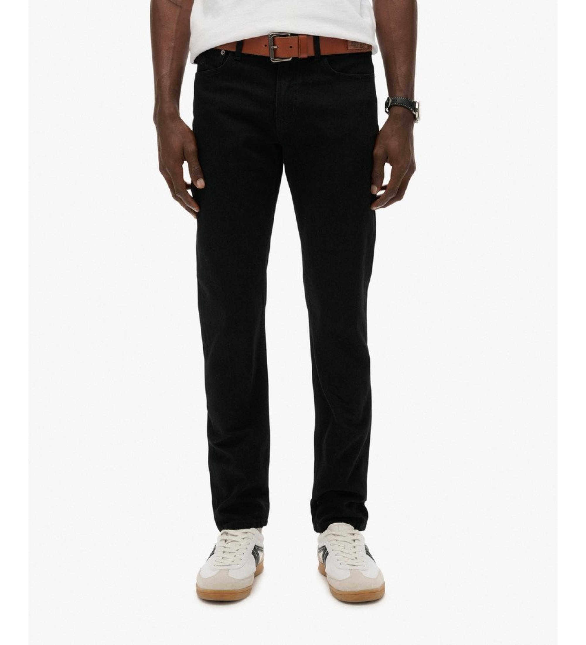 Superdry für Herren. M7010888A Vintage Slim Jeans schwarz (34/32), Lässig, Baumwolle