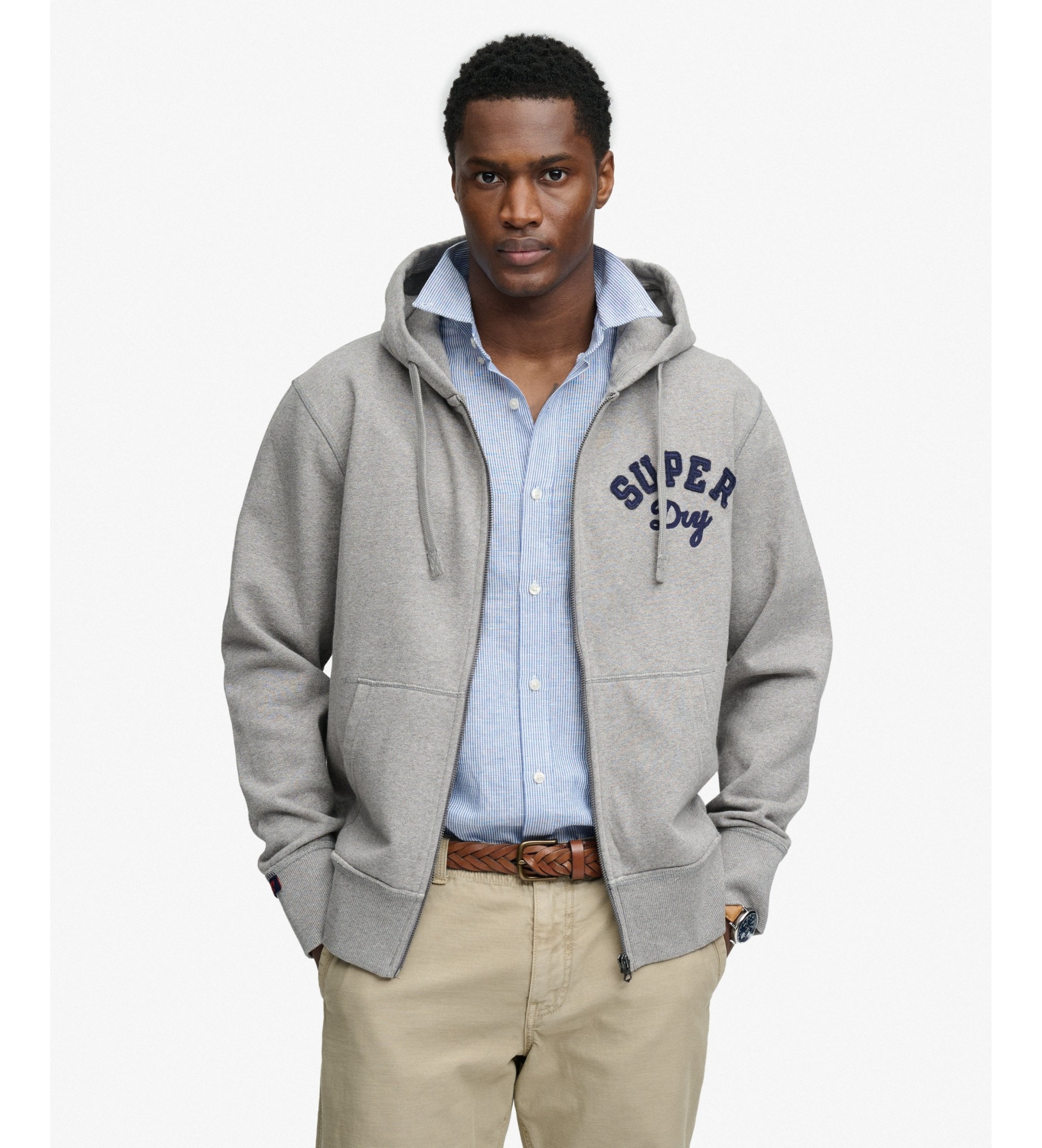 Superdry für Herren. M2014479A Vintage Athletic Sweatshirt grau (S), Lässig, Baumwolle