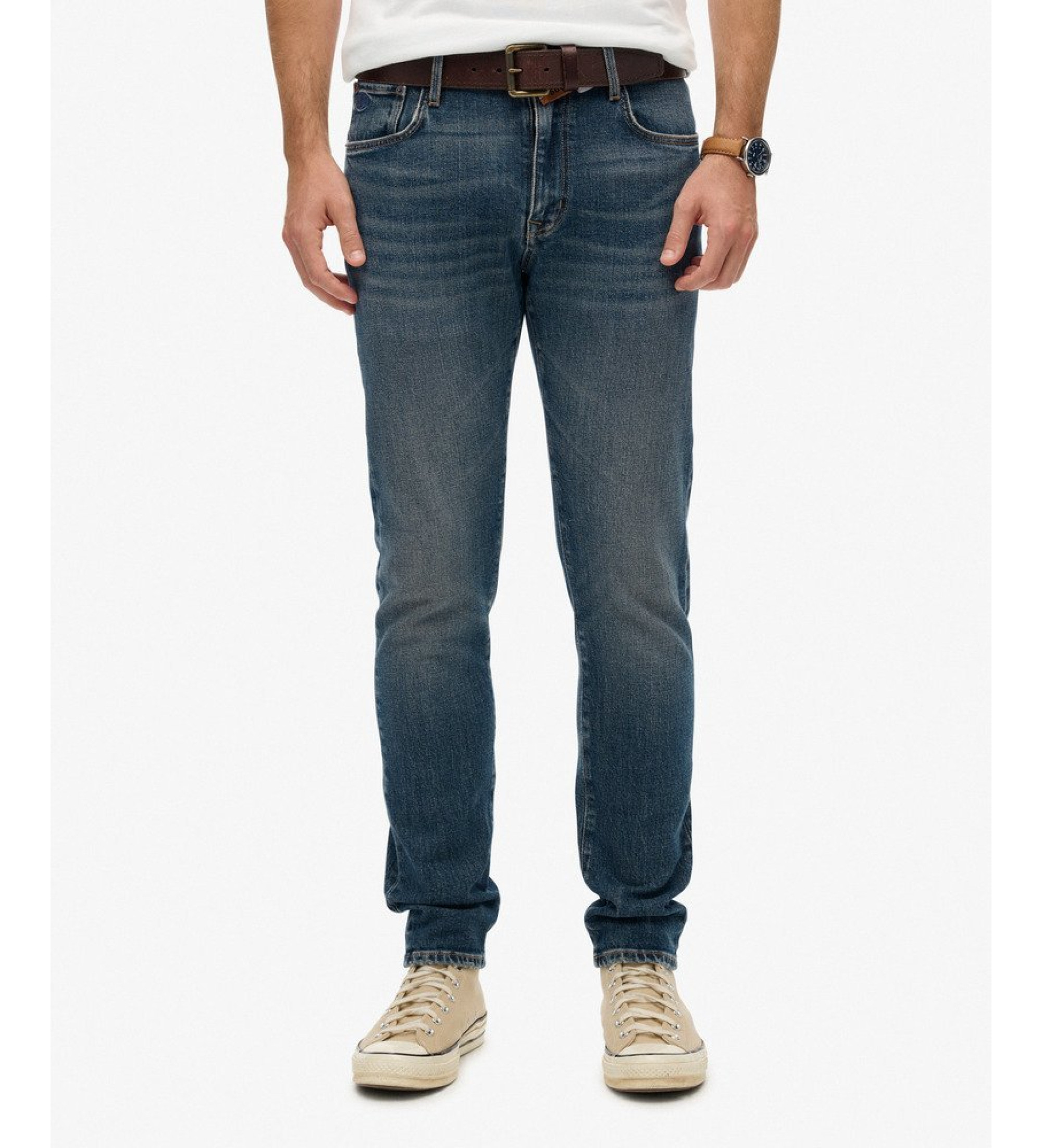 Superdry für Herren. M7010888A Blaue Slim Vintage Jeans (30/32), Lässig, Baumwolle, Denim