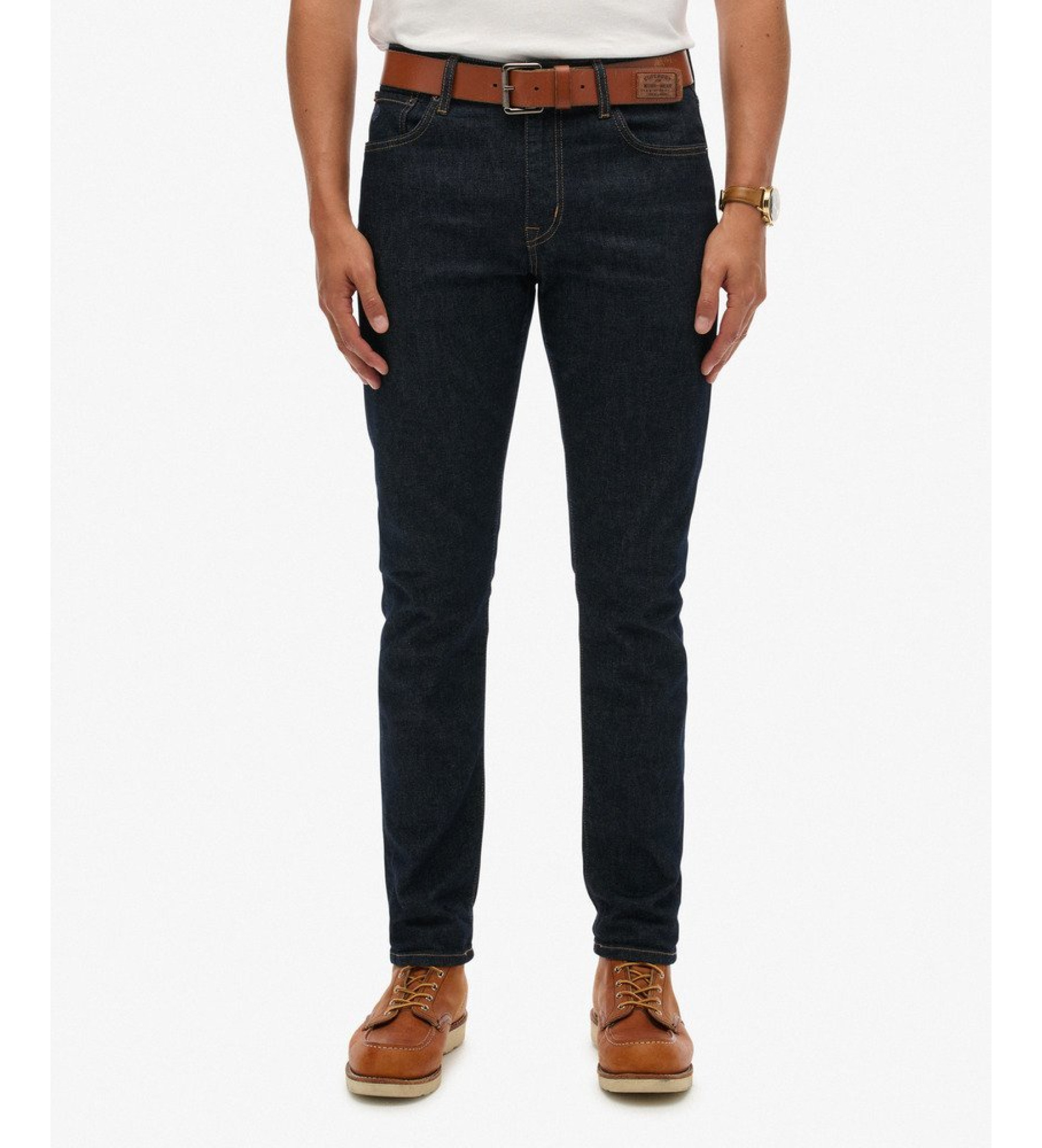 Superdry für Herren. M7010888A Marineblaue Vintage Slim Jeans (32/32), Lässig, Baumwolle, Denim