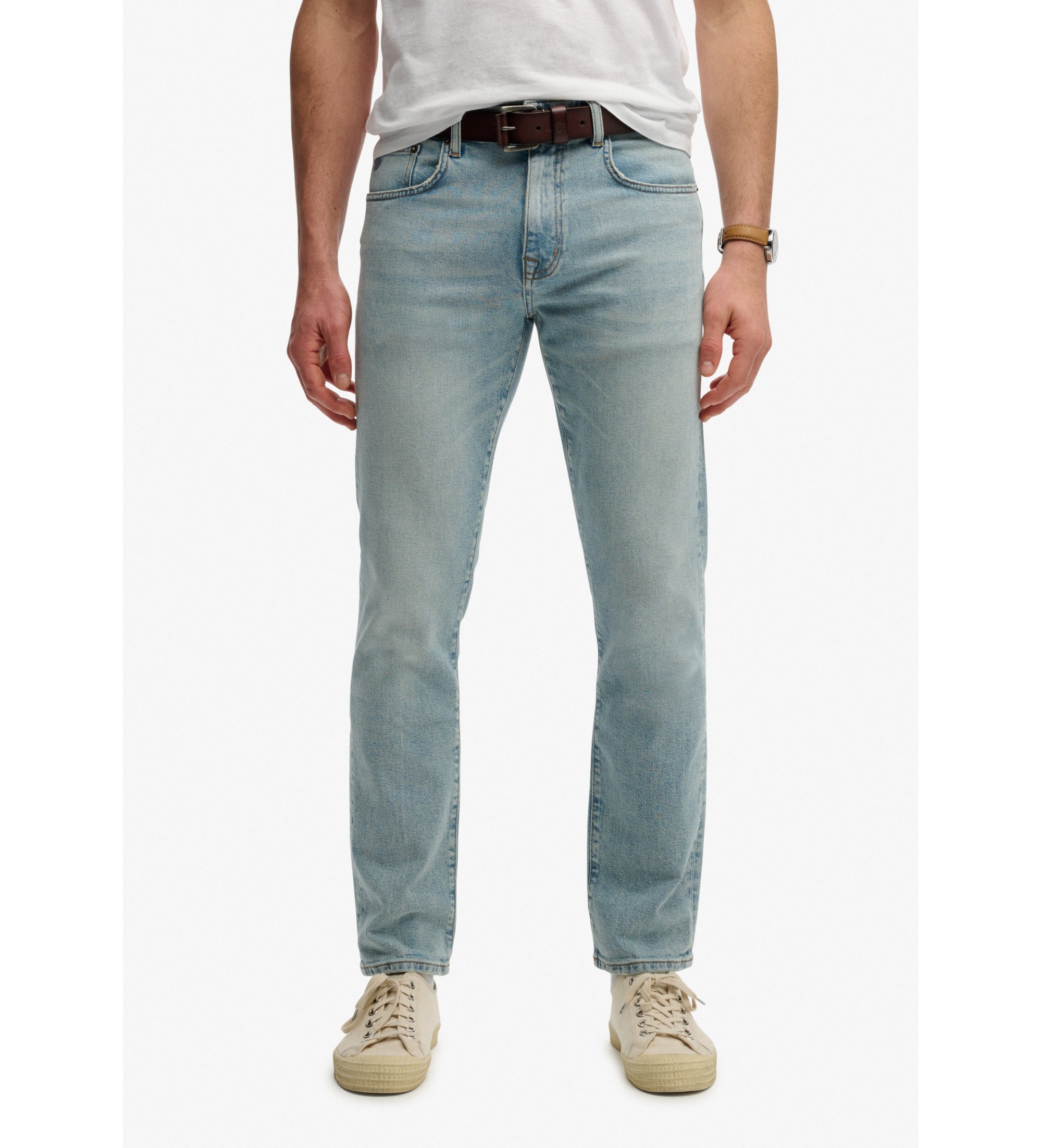Superdry für Herren. M7010887A Vintage Slim Straight Jeans blau (30/32), Lässig, Baumwolle, Denim
