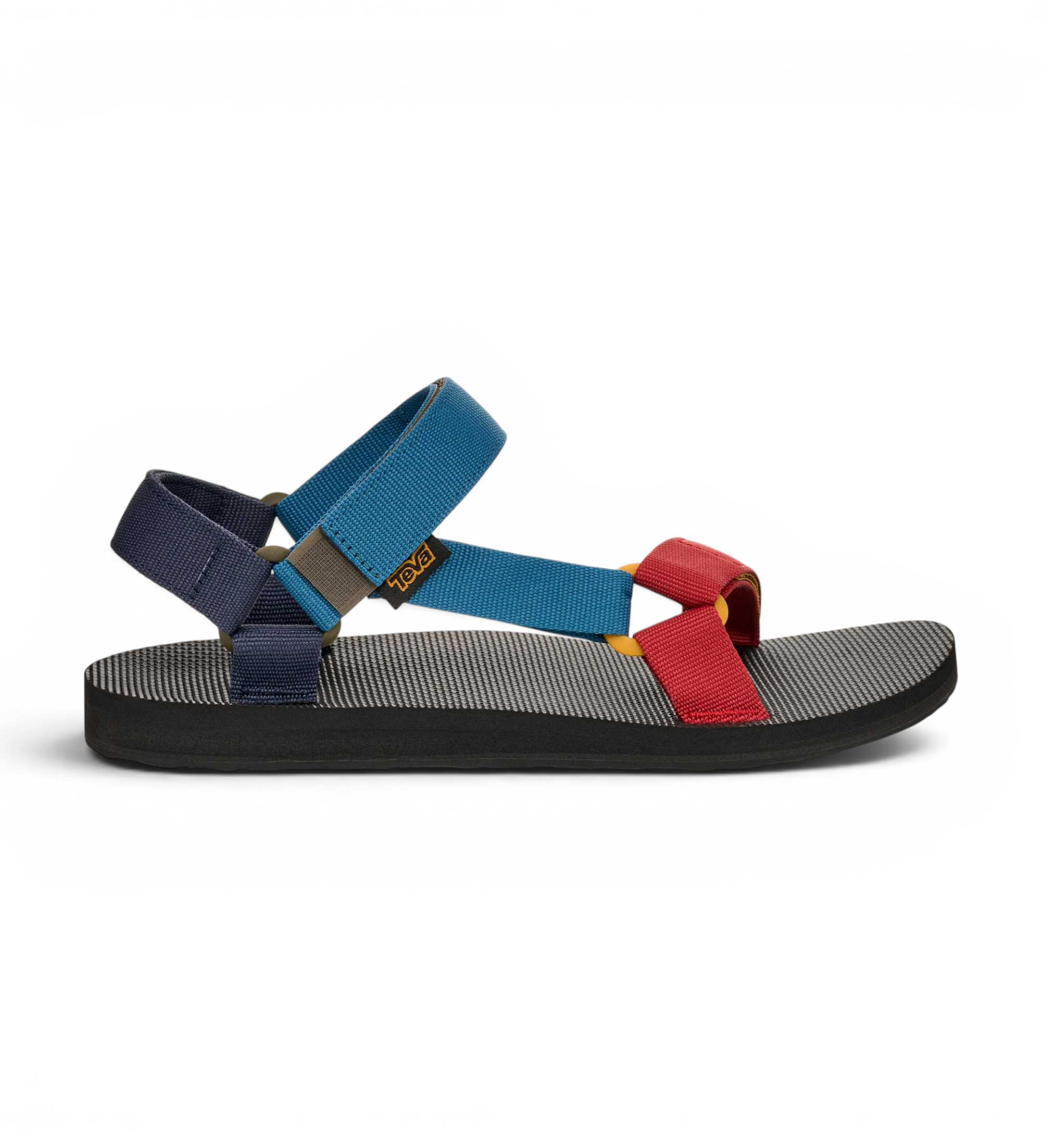 Teva für Herren. 1004006 Sandalen Original Universal blau, rot (40.5), Wohnung, Klettverschluss, Lässig
