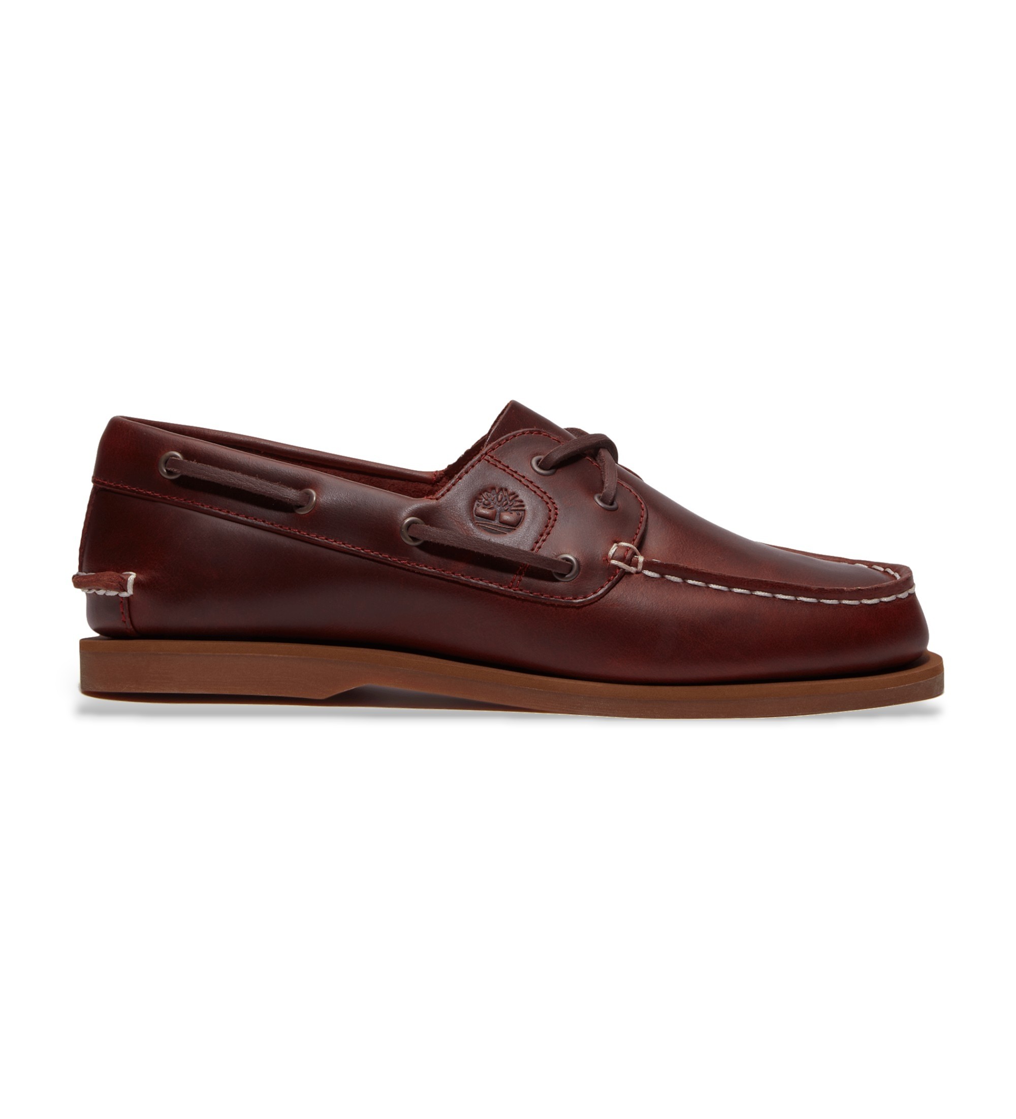 Timberland für Damen. TB0A2Q9XEIW1 Klassische Bootsschuhe aus braunem Leder (41.5 W), Wohnung, Schnürsenkel, Lässig