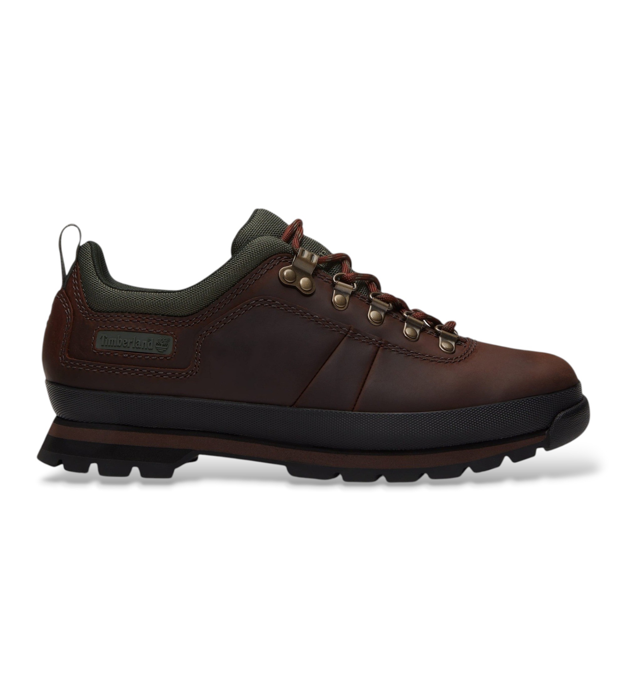 Timberland für Herren. TB0A443ZW011 Dunkelbraune Euro Hiker Niedrigschaft-Stiefel (41), Leder, Wohnung, Schnürsenkel, Lässig, Draußen