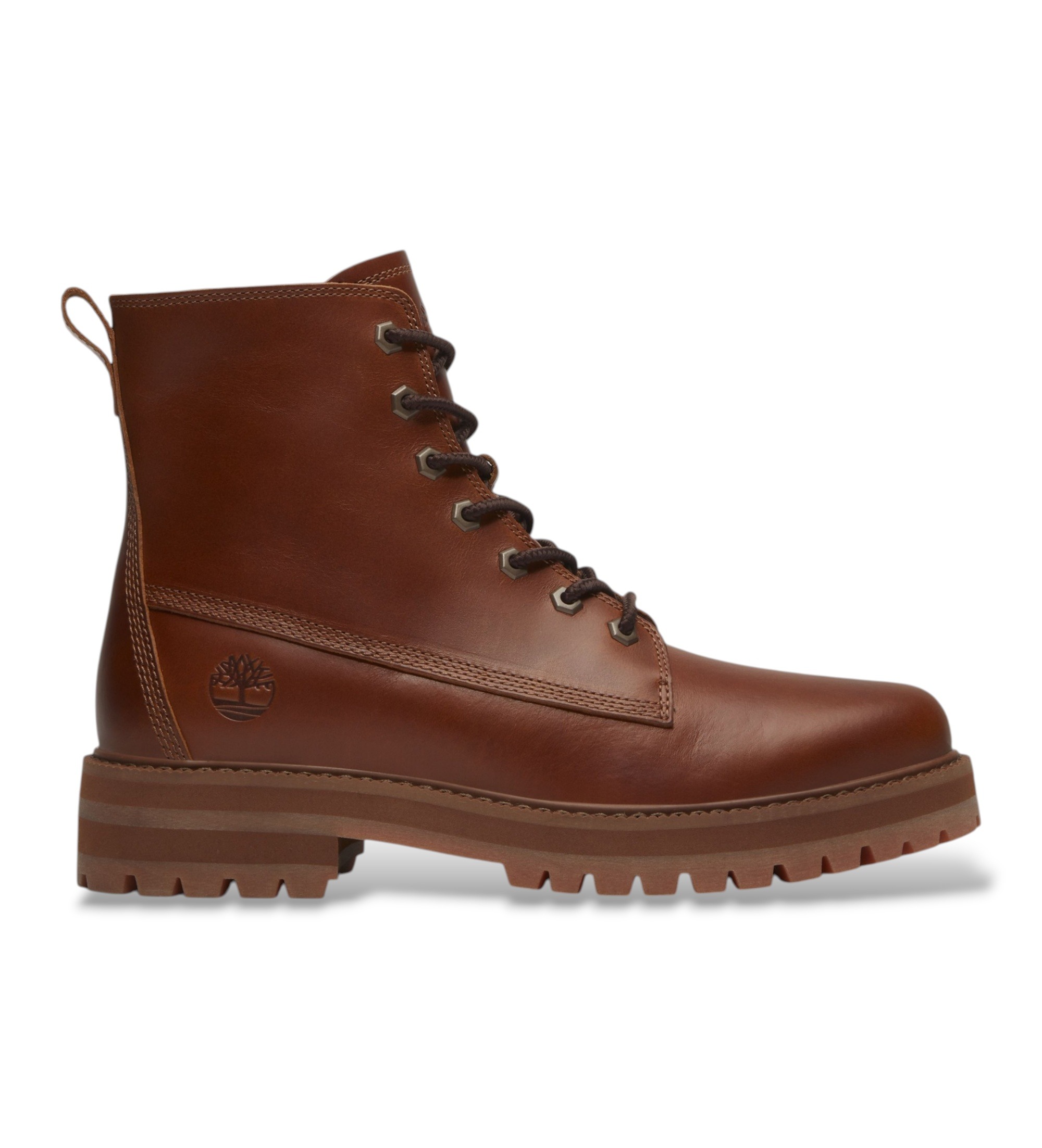 Timberland für Herren. TB0A41CGEM41 Braune Lederstiefel von Britton Drive (44), Wohnung, Schnürsenkel, Lässig