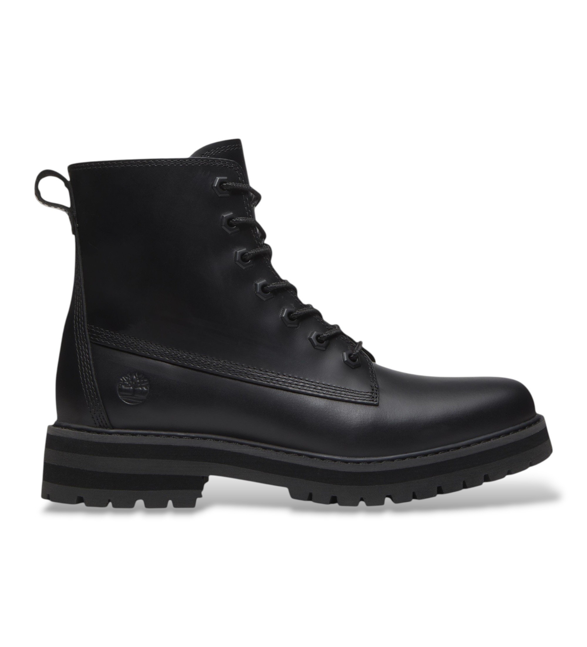 Timberland für Damen. TB0A2FMVW021 Britton Drive Lederstiefel, schwarz (36 W), Wohnung, Schnürsenkel, Lässig