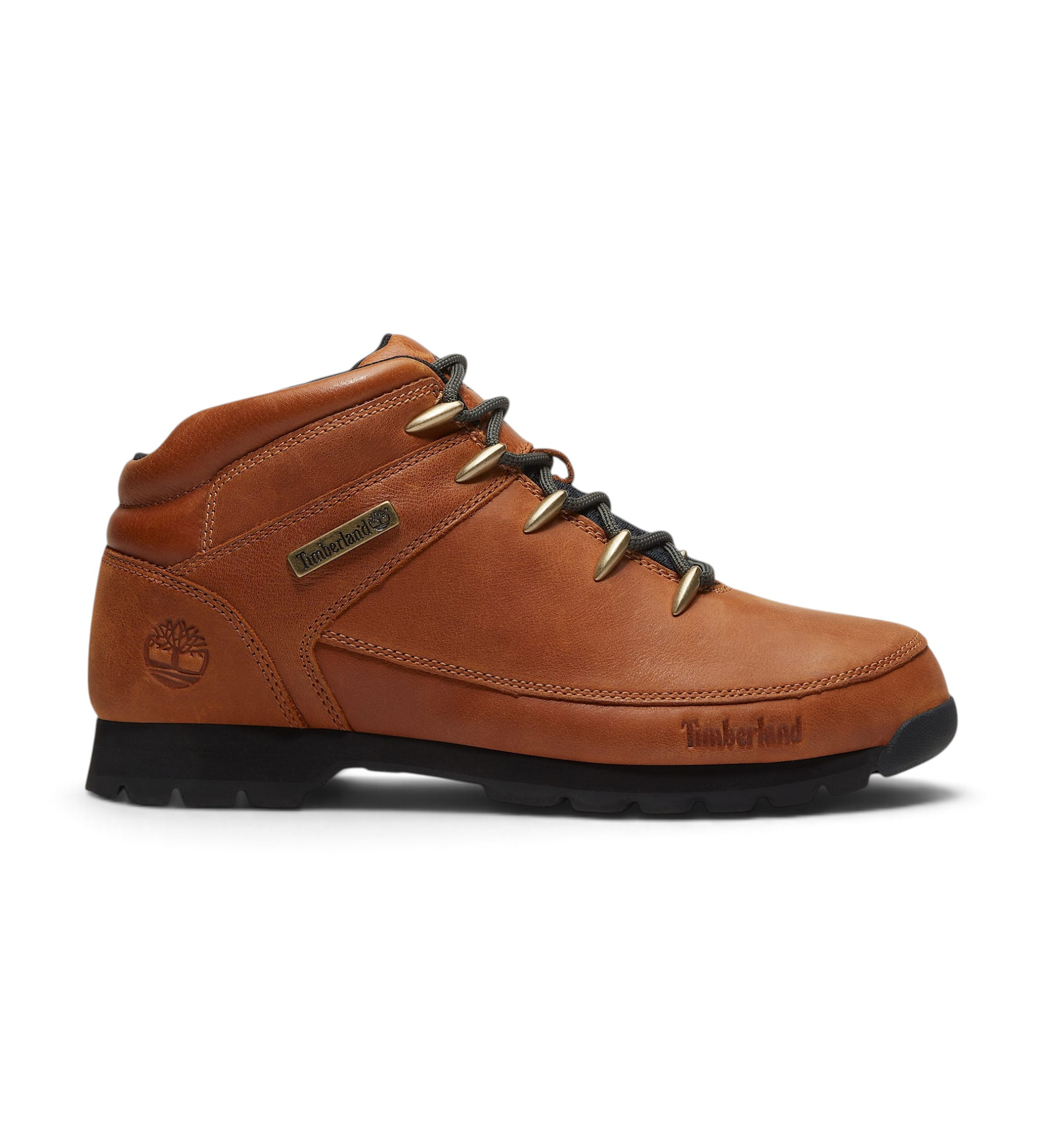 Timberland für Herren. TB0A2K84AJW1 Lederstiefel Euro Sprint Mid braun (43), Wohnung, Schnürsenkel, Lässig, Draußen
