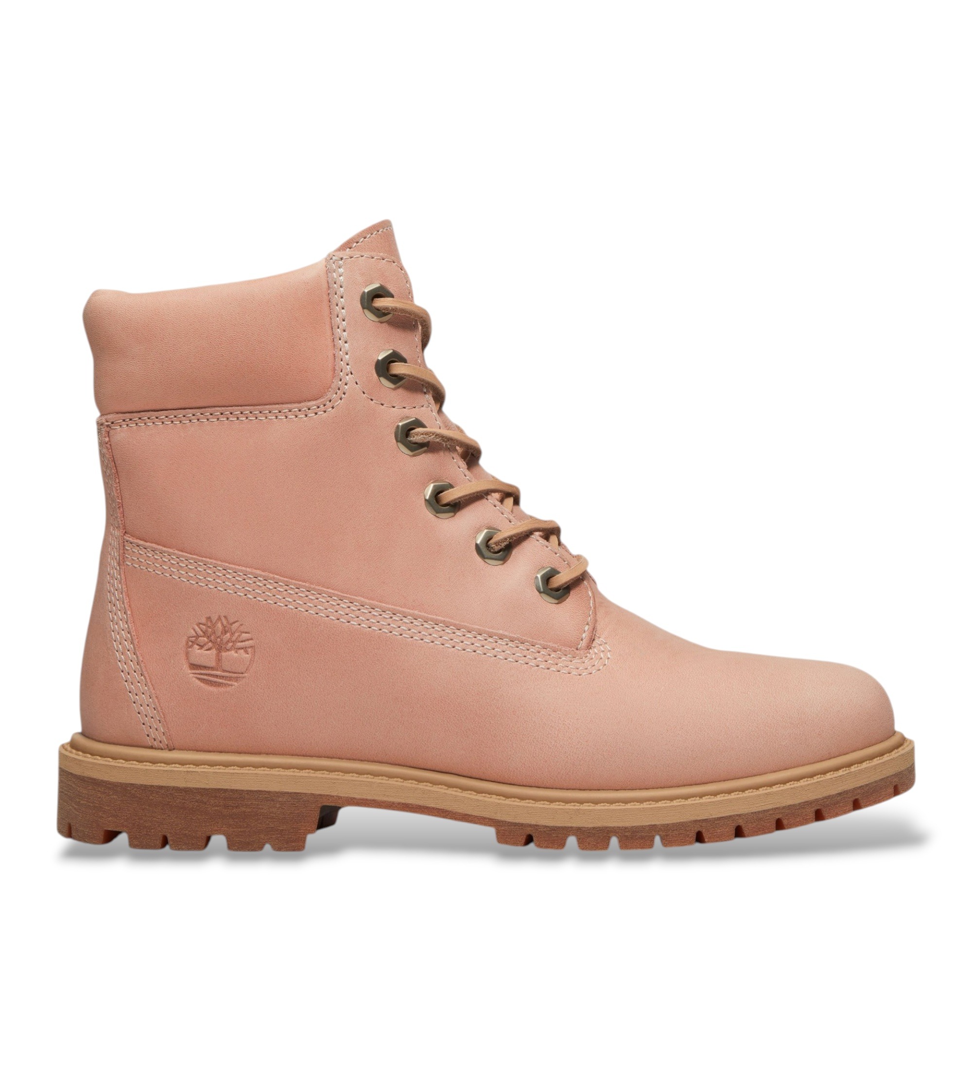 Timberland für Damen. TB0A5M5NA8M1 Premium Leder-Stiefeletten rosa (37 W), Wohnung, Schnürsenkel, Lässig
