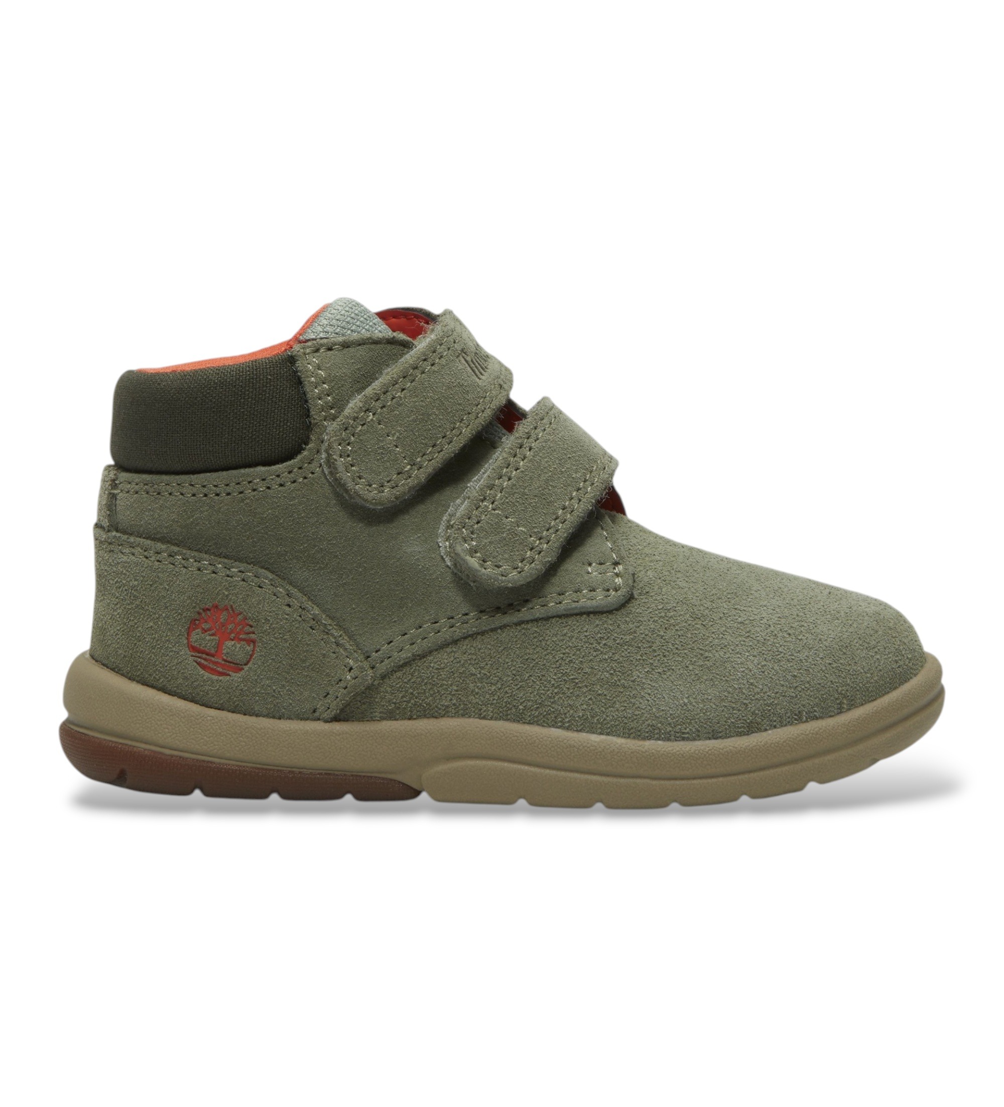 Timberland Unisex für Kinder. TB0A6ED6EBM1 Grüne Toddle Tracks Lederstiefeletten (055M = 22), Wohnung, Spaltleder, Klettverschluss, Lässig,