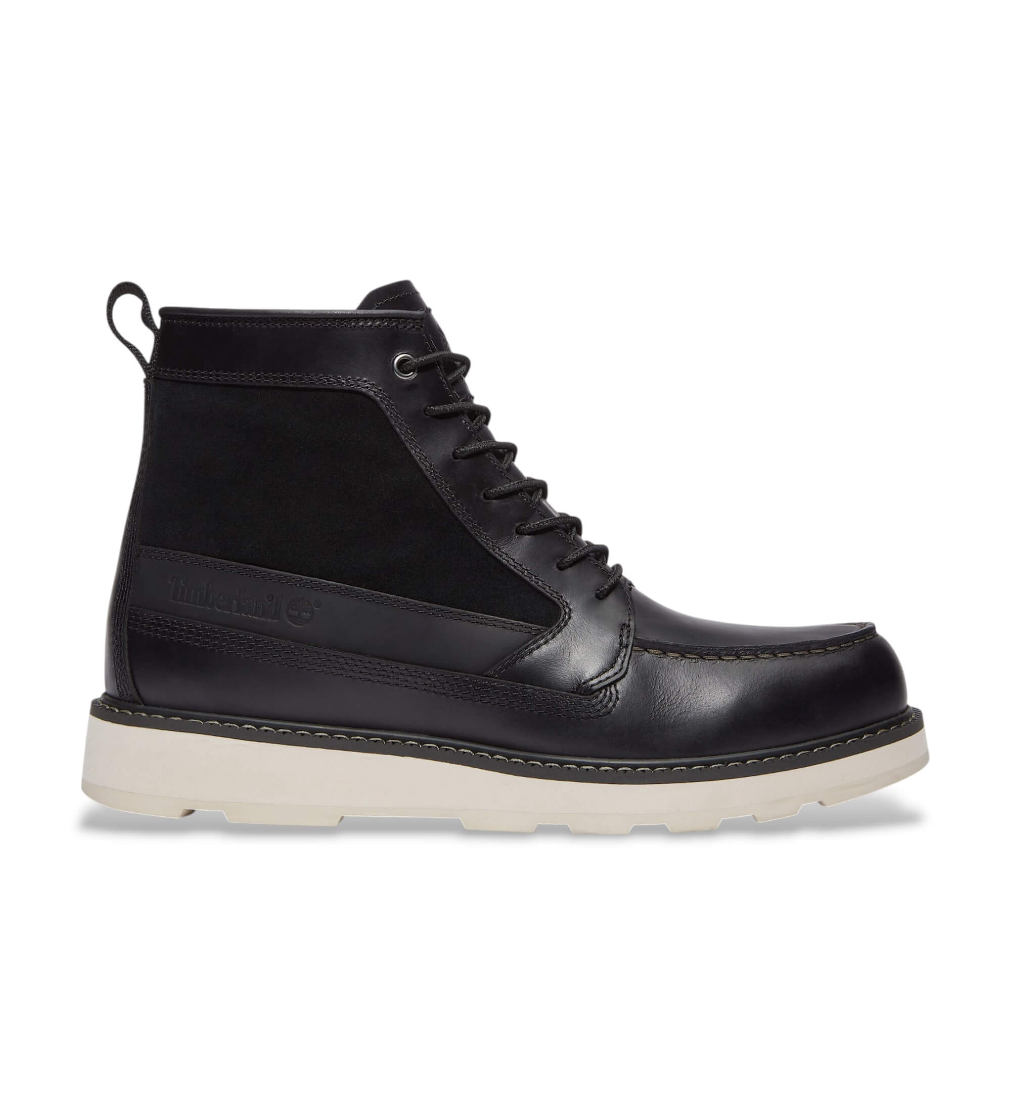 Timberland für Herren. TB0A6CE2W021 Britton Mills wasserdichte Stiefel schwarz (44), Leder, Wohnung, Schnürsenkel, Lässig, Draußen