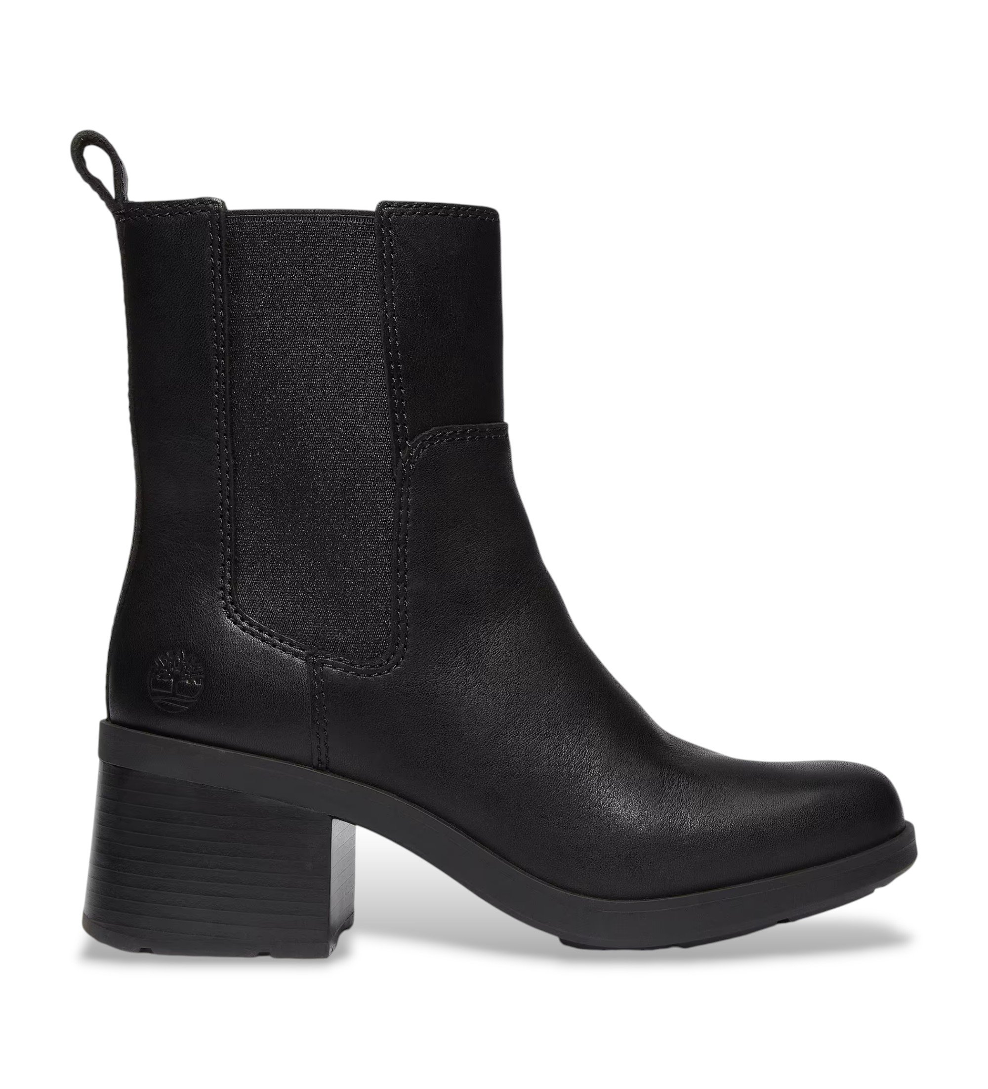 Timberland für Damen. TB0A424XW021 Bellevaux Chelsea-Stiefel aus schwarzem Leder (38.5 W), 3 bis 5 cm, Keine, Lässig